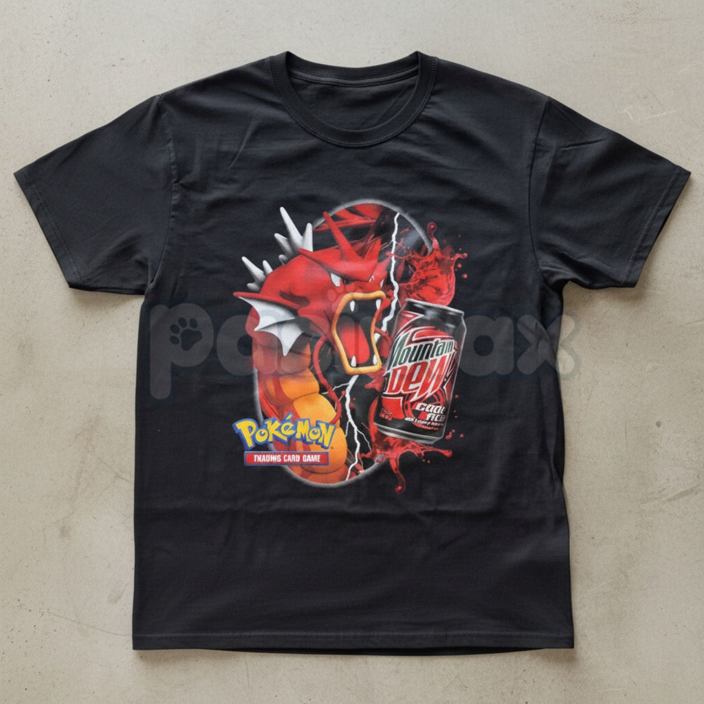 "Code Red" Legendary Gyarados T-Shirt - Retro Shiny Sea Serpent Graphic Tee, Premium 100% Cotton Lake of Rage Inspired Top, Aesthetic Japanese Streetwear Style Shirt, Classic 8-Bit Evolution Gamer Gift, Soft Lived-In Heavyweight Anime Apparel