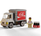 Custom Brick Soda Delivery Truck with Minifigure made using LEGO parts