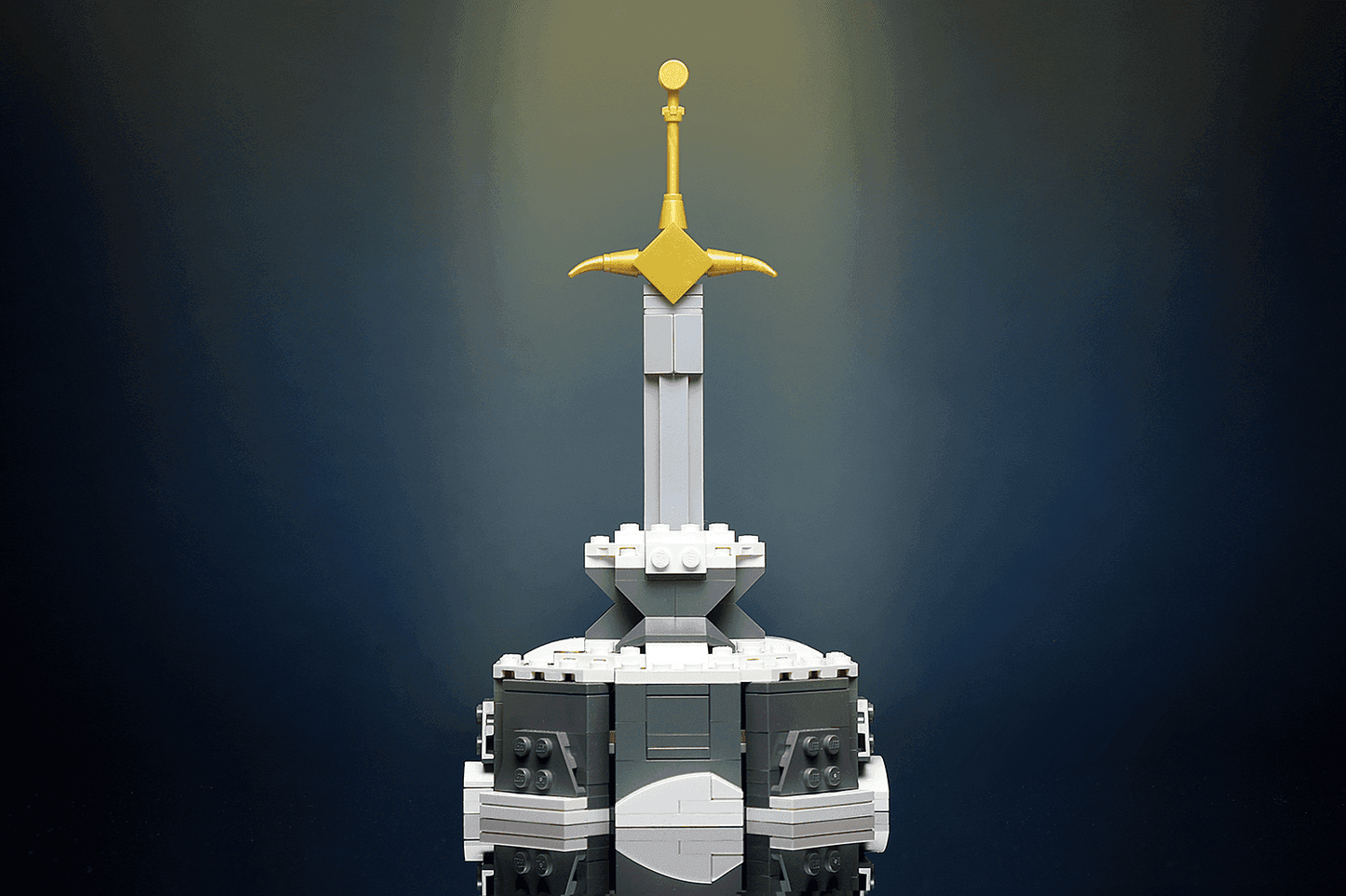 Custom Sword in the Stone MOC made using LEGO elements - 