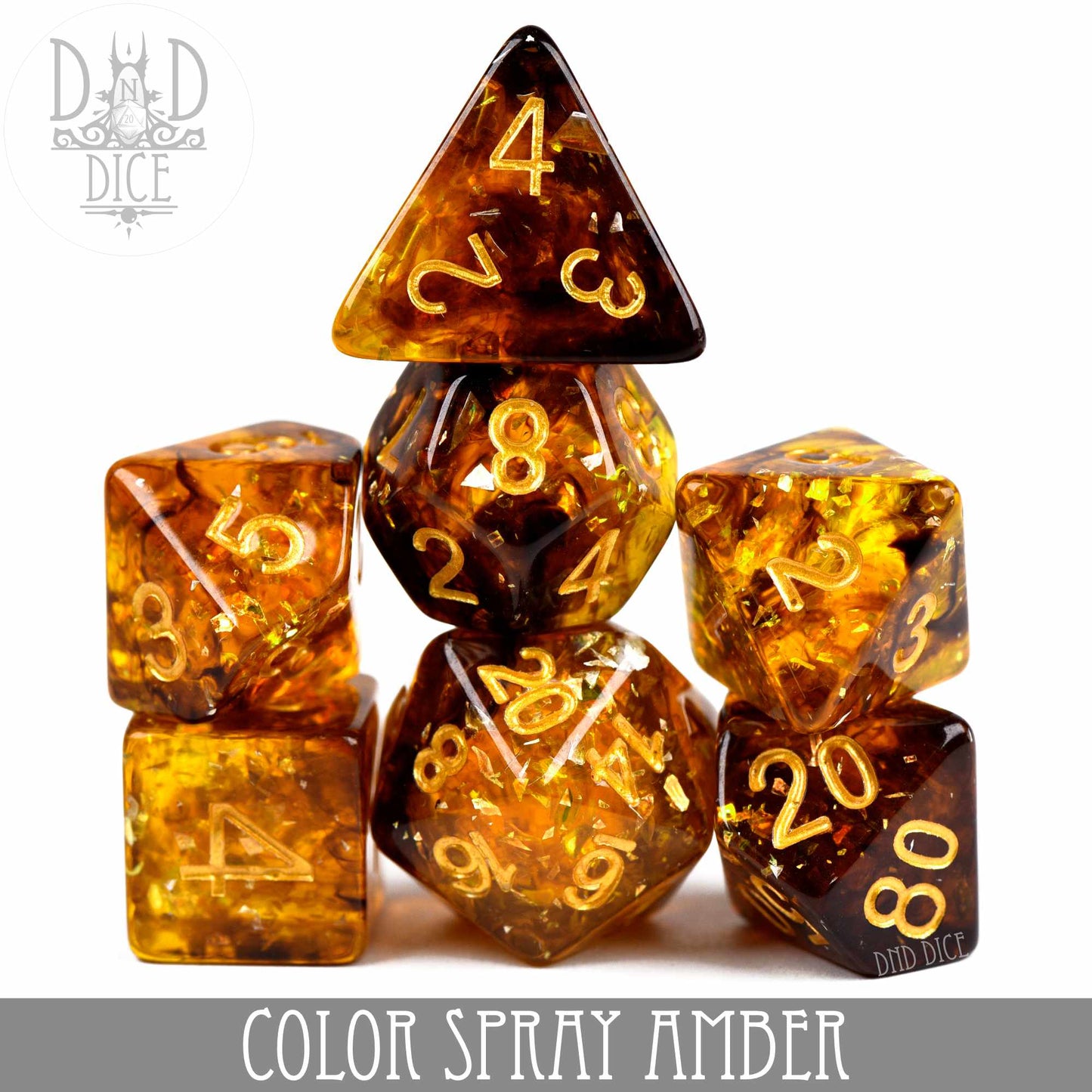 Color Spray Amber Dice Set