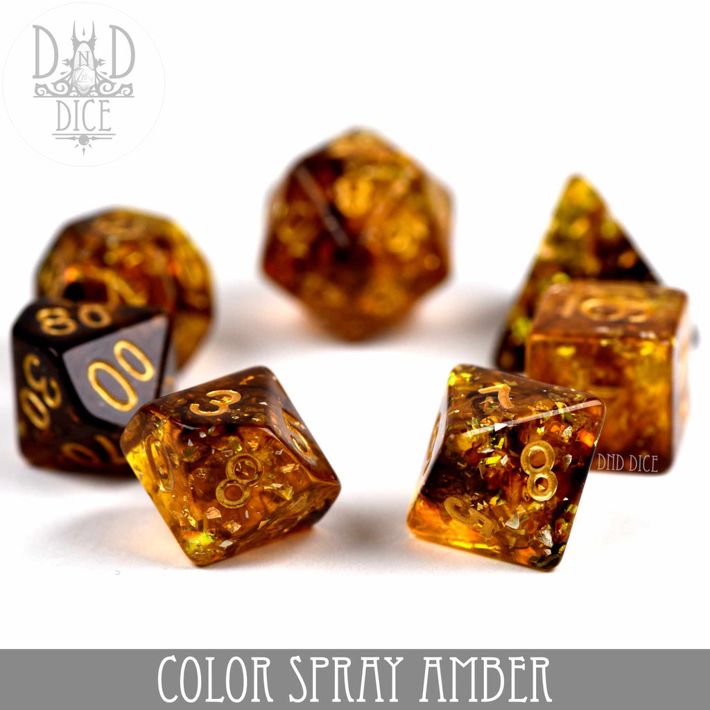 Color Spray Amber Dice Set