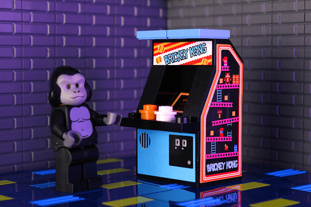 Brickey Kong - Custom Arcade Machine made using LEGO parts - 