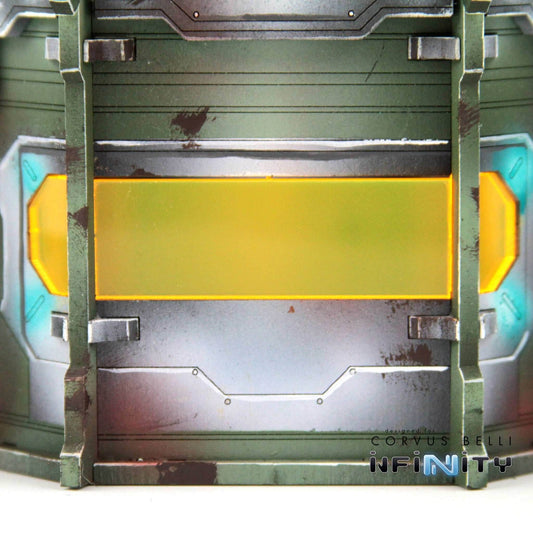 Comanche Pillbox Windows - Comanche Barracks / Fluorescent Blue Acrylic