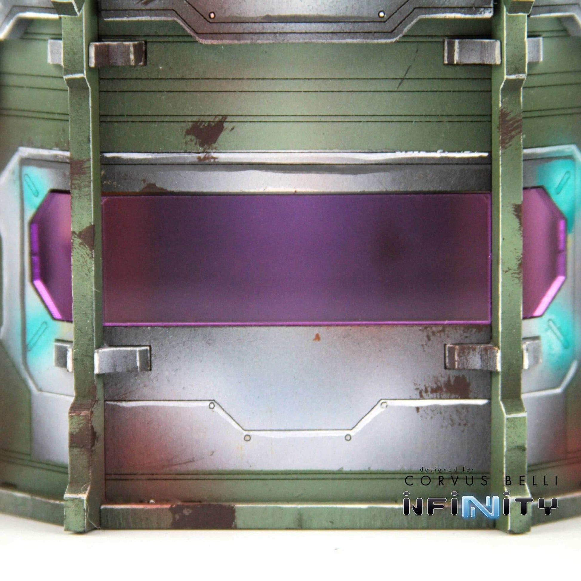 Comanche Pillbox Windows - Comanche Barracks / Fluorescent Blue Acrylic