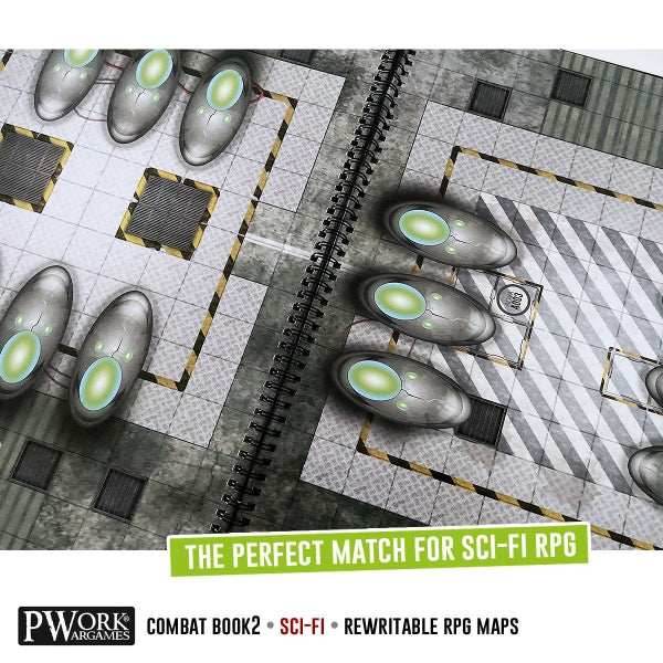 Combat Book 2: Sci-Fi Rewritable Combat Maps for Tabletop RPGs - 
