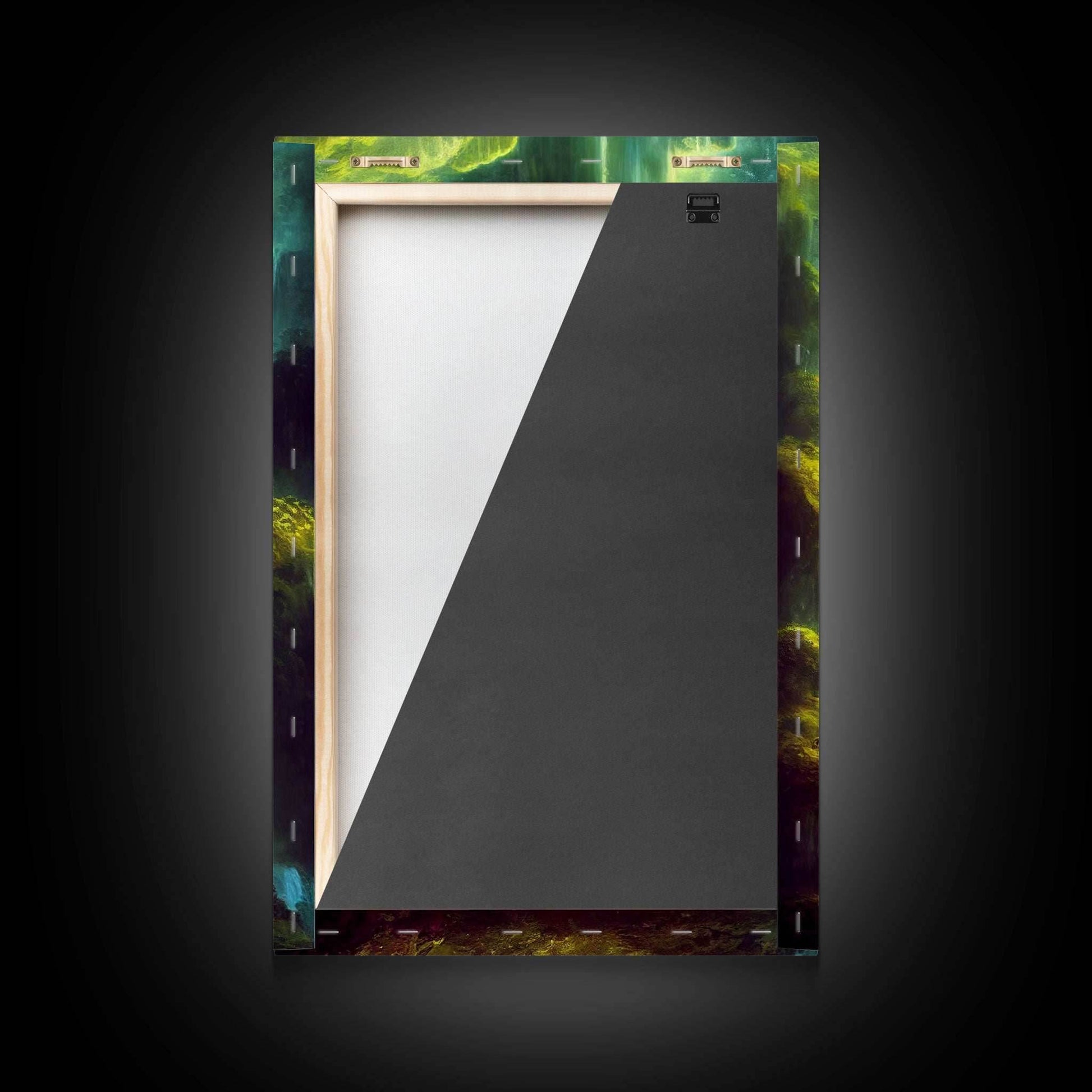 High Fantasy RPG concept art, Fantasy Landscape, Framed Canvas Print, Ready To Hang Framed Wall Art, Living Room Wall Decor - 8x12 Inches / Gallery Wrap Canvas - Ready To Hang