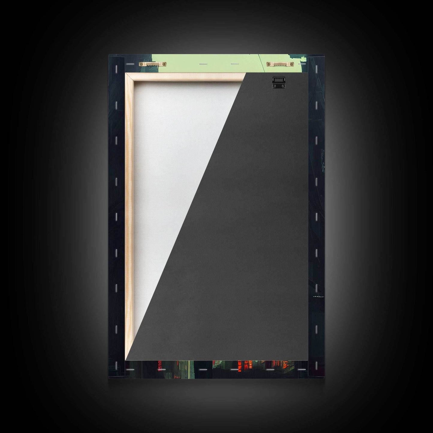 80s Style Cyberpunk Tokyo, Retrofuturism, Dystopian art, 3 piece wall art, 3 piece canvas print - 8x12 In. - 3 Pieces / Stretched Canvas