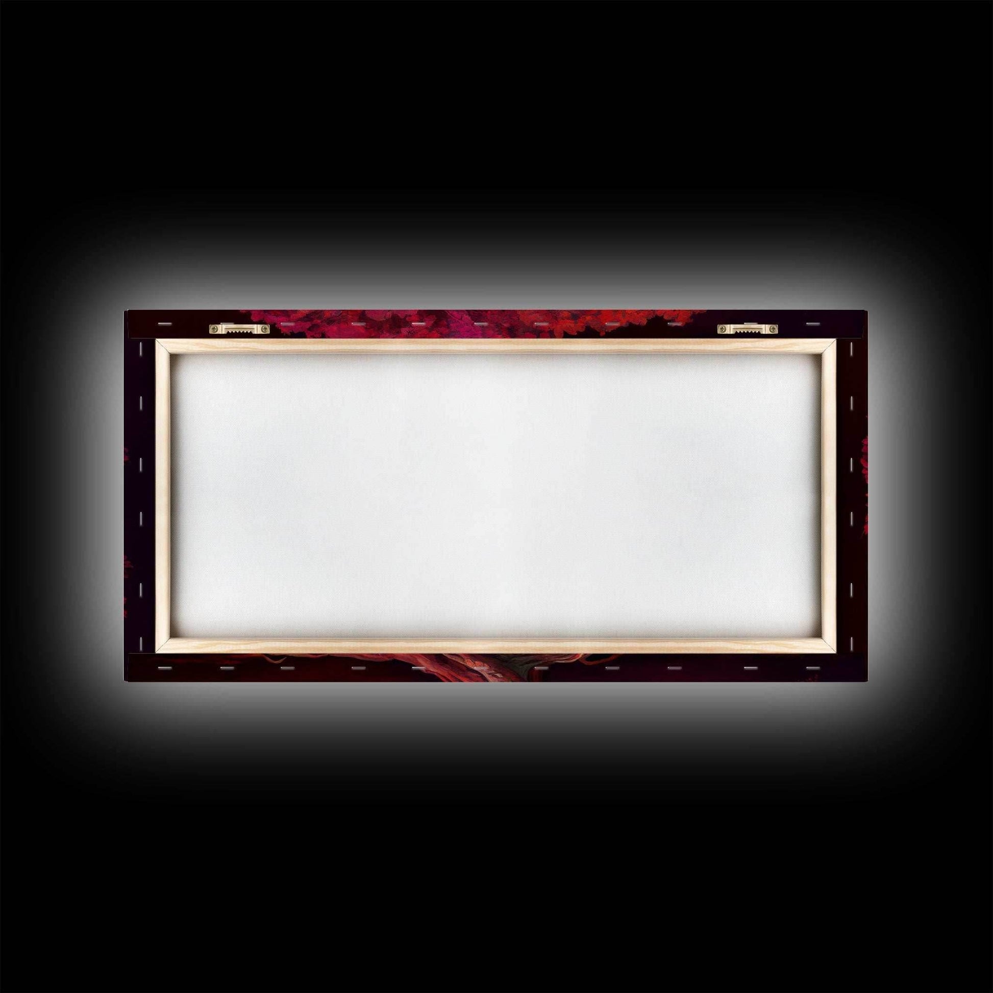 Blood red tree, fantasy horror art, framed canvas print - 10x20 Inches / Gallery Wrap Canvas - Ready To Hang