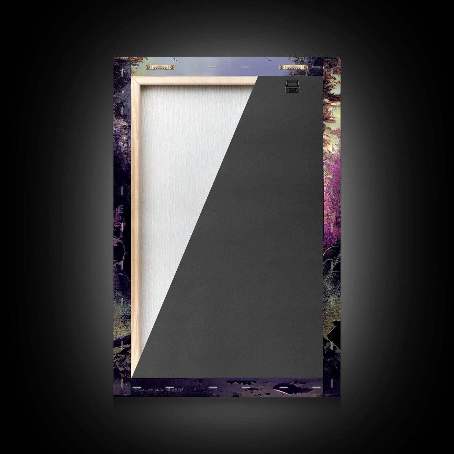 Portal to another world, purple fantasy art, watercolor, RPG concept art, framed canvas print - 8x12 Inches / Gallery Wrap Canvas - Ready To Hang