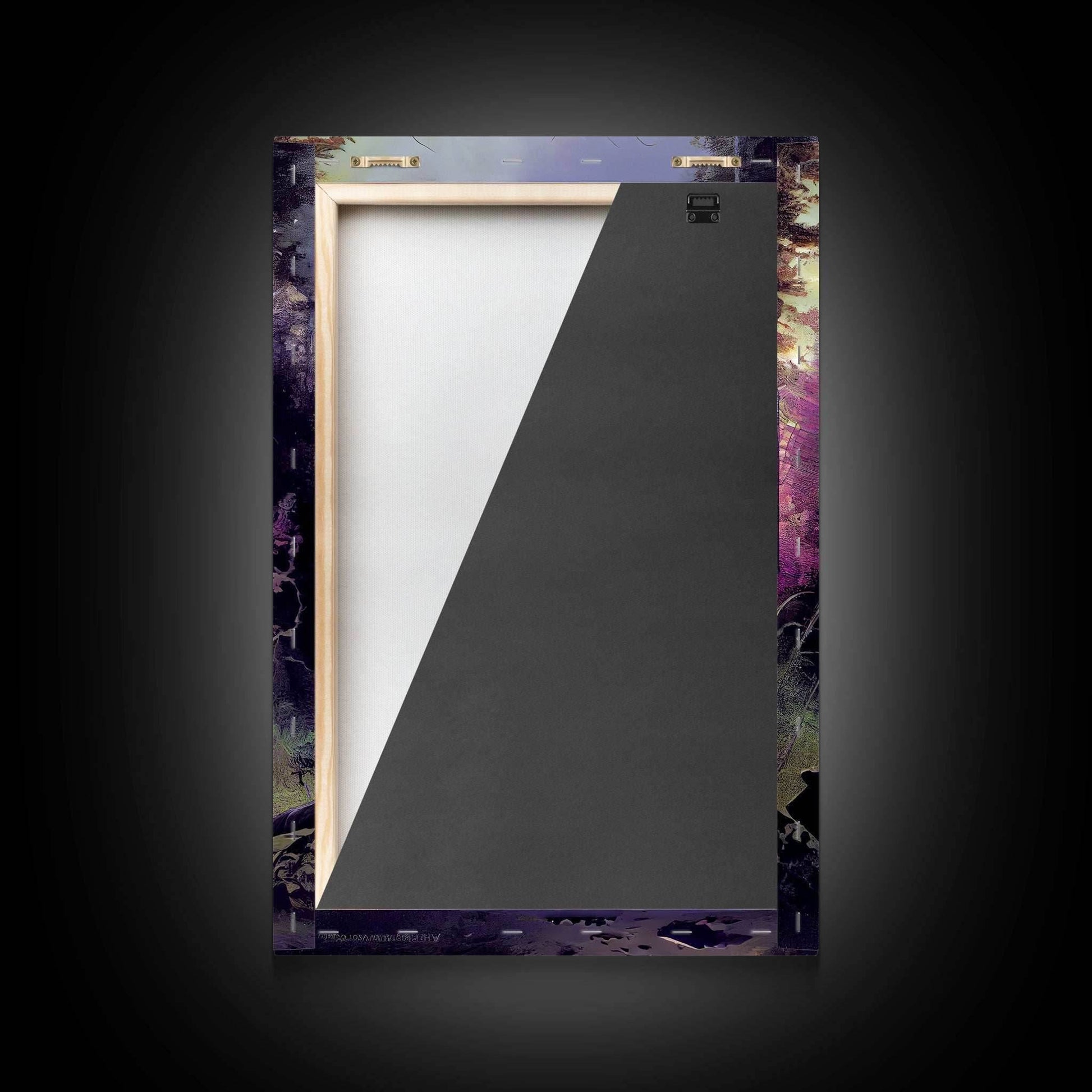 Portal to another world, purple fantasy art, watercolor, RPG concept art, framed canvas print - 8x12 Inches / Gallery Wrap Canvas - Ready To Hang