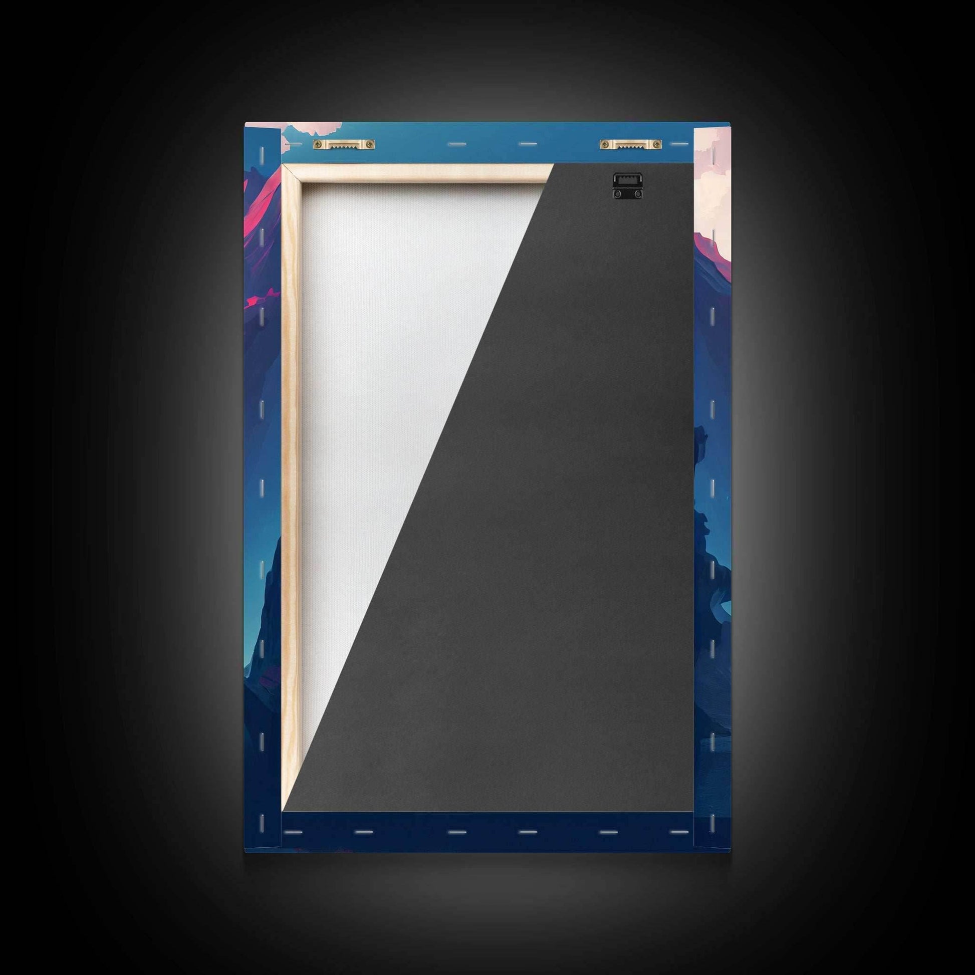 Mystical Fantasy Waterfall Purple Blue Wall Art Canvas Print - Vibrant Colorful Nature Scene Artwork - 8x12 Inches / Gallery Wrap Canvas - Ready To Hang