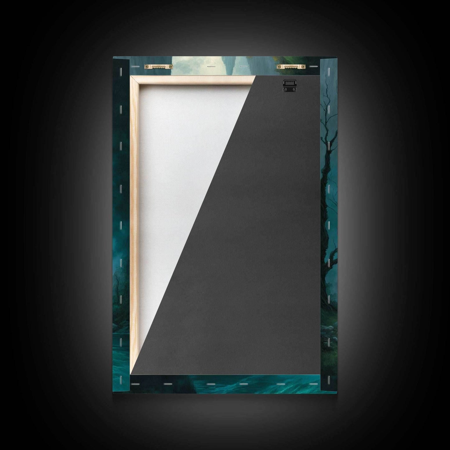 Fantasy Waterfall Oil Painting Canvas Print, Framed Canvas Art, Living Room Wall Decoration - 8x12 Inches / Gallery Wrap Canvas - Ready To Hang