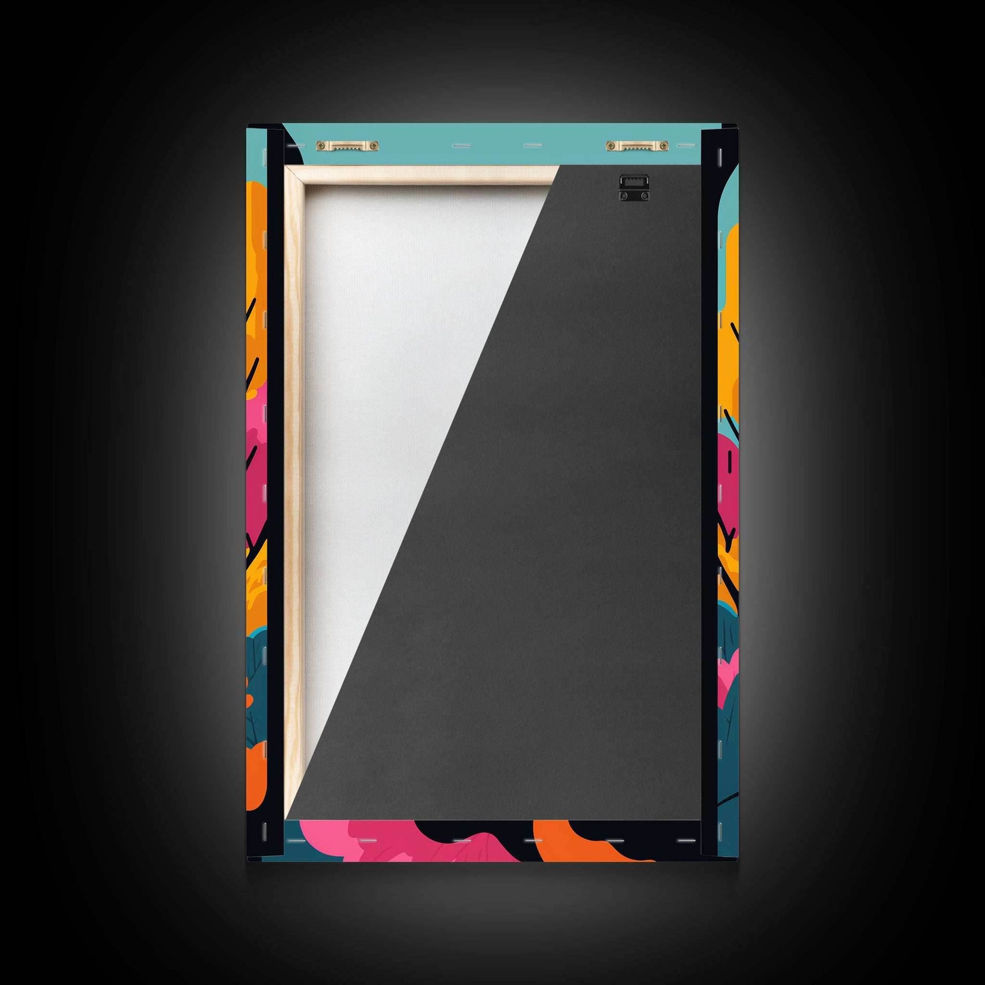 Trendy Pop Art, Surreal / Abstract Mountain Landscape, Fantasy Decor, Framed Canvas Print - 8x12 Inches / Gallery Wrap Canvas - Ready To Hang