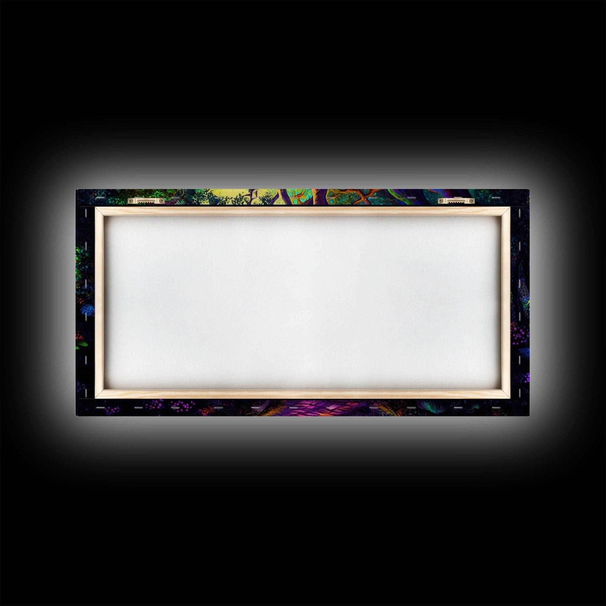 Fantasy wall art, canvas print, magical forest, fantasy landscape art, ready to hang wall art, magical glowing forest fantasy art - 10x20 Inches / Gallery Wrap Canvas - Ready To Hang