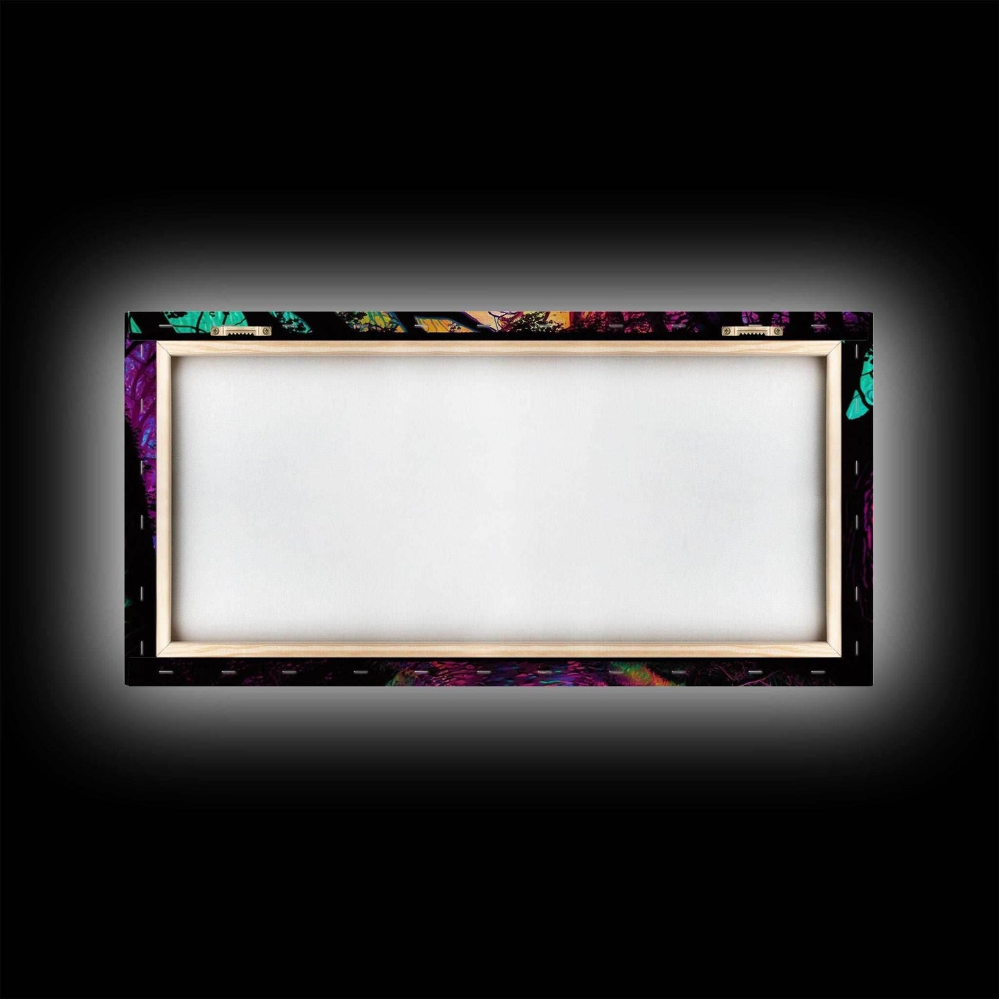 The Secret Grove, Fantasy Art, Pop Art Forest Landscape, Framed Canvas Print, Colorful Forest Painting, Living Room Art - 10x20 Inches / Gallery Wrap Canvas - Ready To Hang