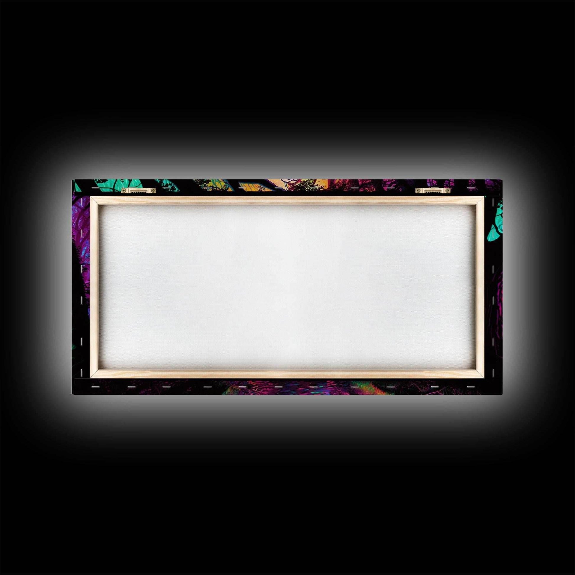 The Secret Grove, Fantasy Art, Pop Art Forest Landscape, Framed Canvas Print, Colorful Forest Painting, Living Room Art - 10x20 Inches / Gallery Wrap Canvas - Ready To Hang