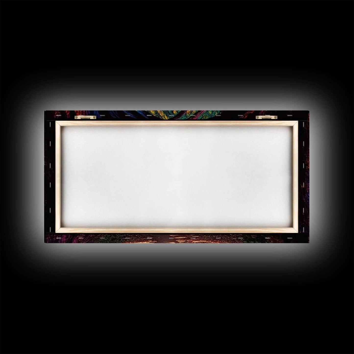 The Path through The Trees, Fantasy Art, Framed Canvas Print, RPG concept Art, Magical glowing forest - 10x20 Inches / Gallery Wrap Canvas - Ready To Hang