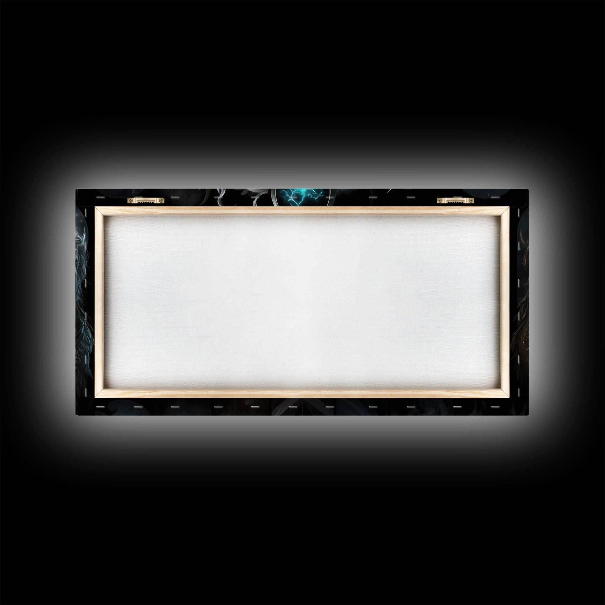 The Æsir, Aesir, Old Norse Gods, Framed Canvas Print, Norse Mythology, Scandinavian Mythology Fantasy Art - 10x20 Inches / Gallery Wrap Canvas - Ready To Hang