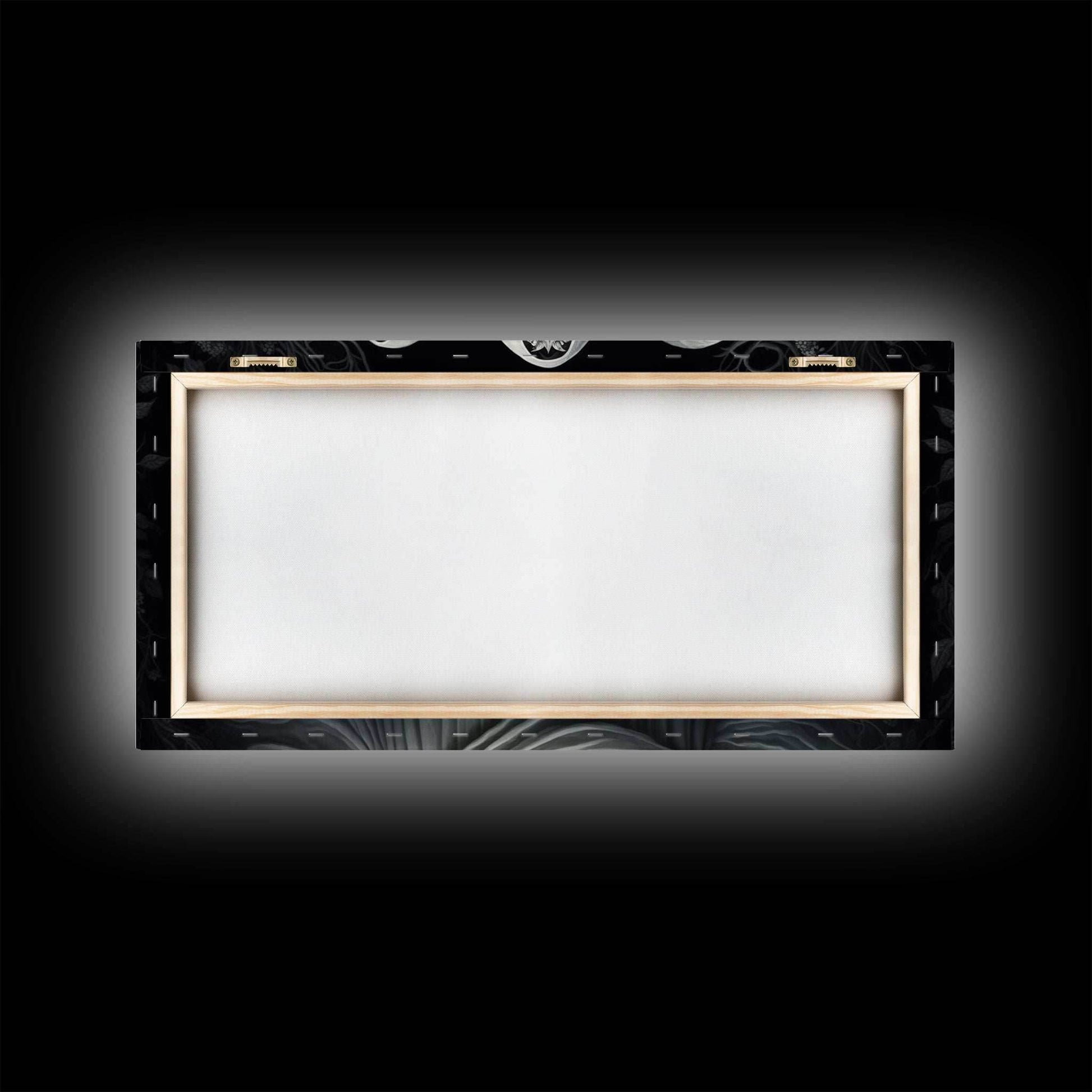 The Norns, Norse Mythology, Weavers of Fate, Framed Canvas Print, Urðr, Verðandi, and Skuld, Black and White Norse Fantasy Art - 10x20 Inches / Gallery Wrap Canvas - Ready To Hang