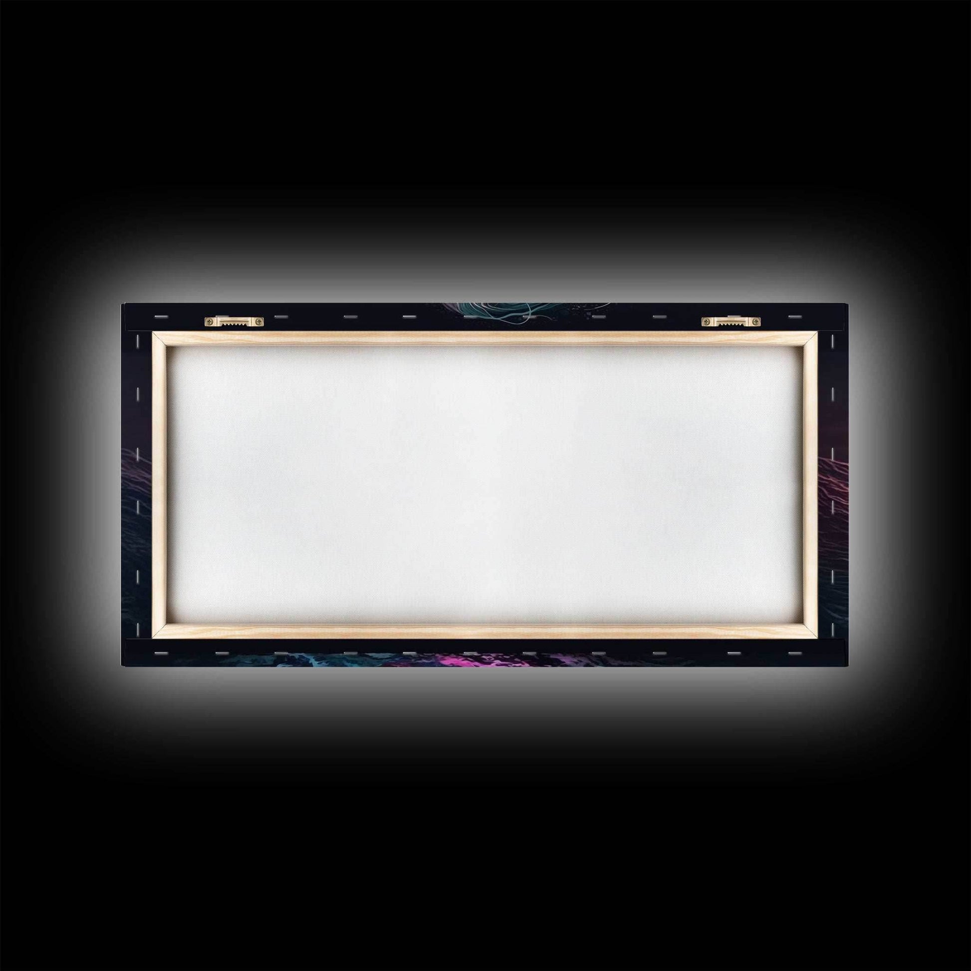 Aegir, God Of The Sea, Framed Canvas Print, Norse Mythology, Norse Art, Living Room Wall Art - 10x20 Inches / Gallery Wrap Canvas - Ready To Hang