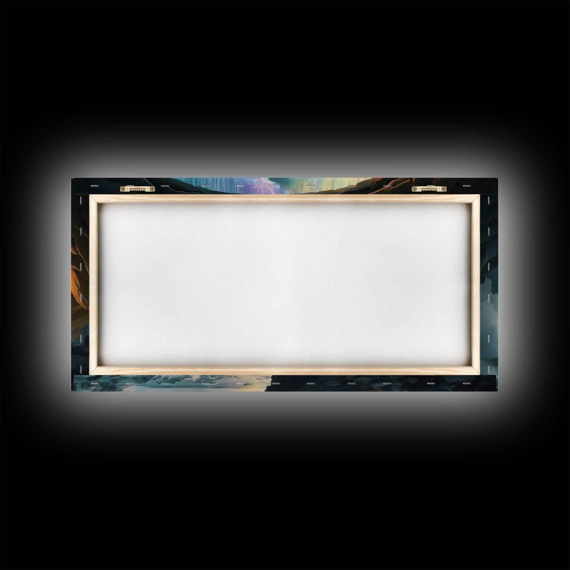 Fenrir, Mythological Wolf, With Bifrost. Norse Mythology Fantasy Art, Framed Canvas Print, Nordic Art - 10x20 Inches / Gallery Wrap Canvas - Ready To Hang