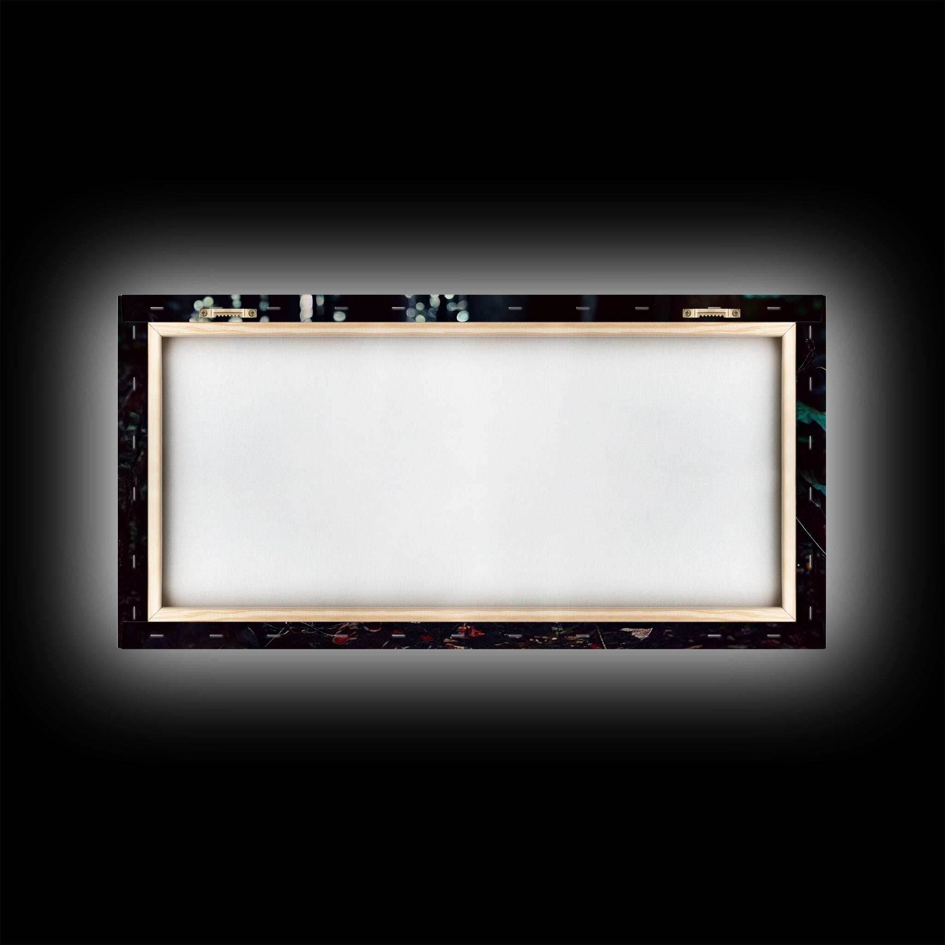 Glowing butterflies, fantasy forest wall art, framed canvas print, mother's day, mom gift, monarch butterflies - 10x20 Inches / Gallery Wrap Canvas - Ready To Hang