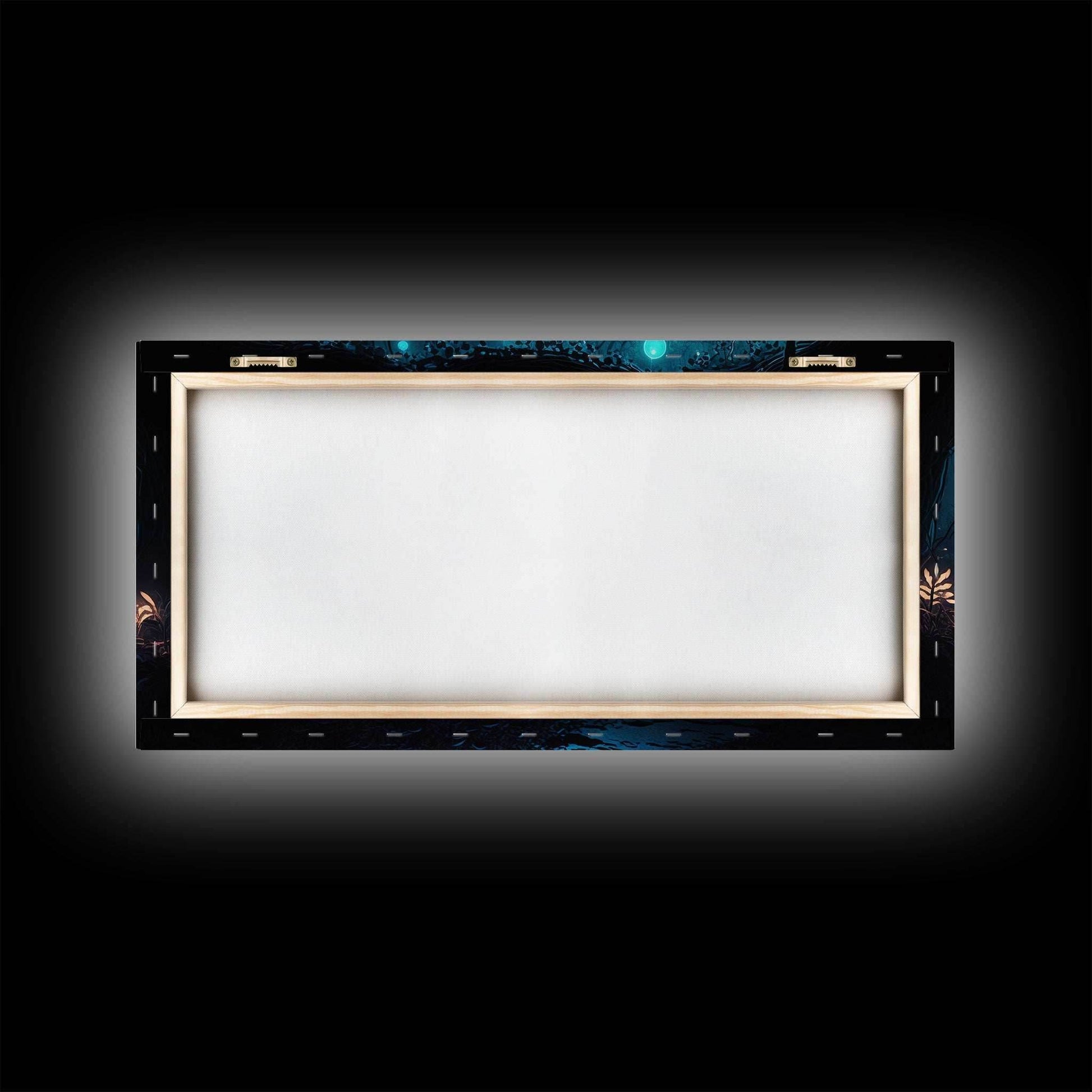 Beautiful Fantasy Art, Framed Canvas Print, Moonlit Forest Floor Fantasy Concept Art - 10x20 Inches / Gallery Wrap Canvas - Ready To Hang