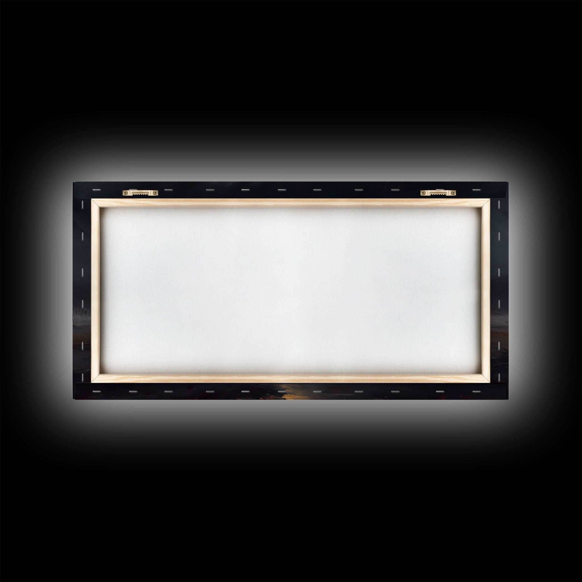 Midnight In The Swamp, Framed Canvas Print, Fantasy Art Canvas, Wall Art, Game Room Art, Full moon - 10x20 Inches / Gallery Wrap Canvas - Ready To Hang