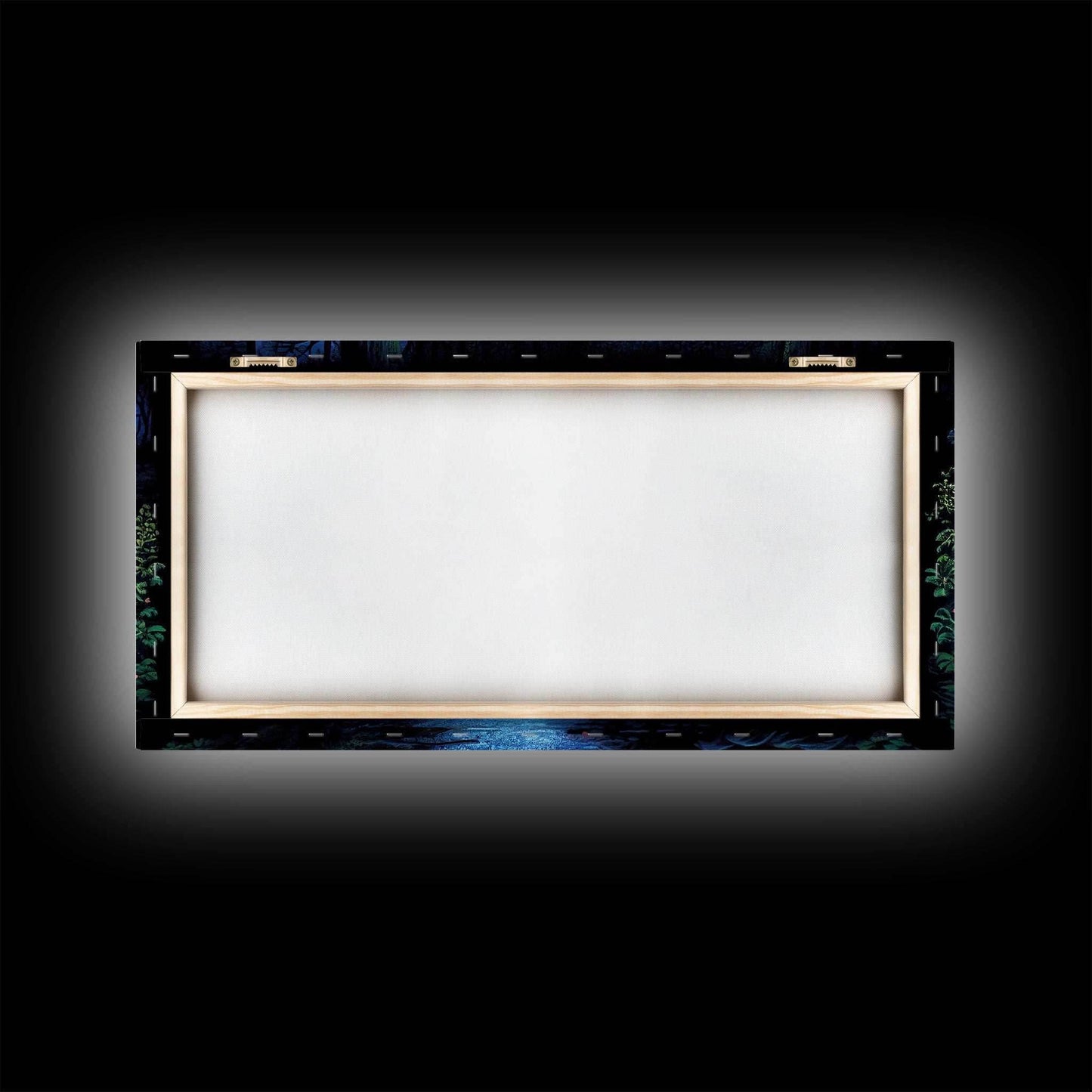 Enchanted Forest Painting, Fantasy Art, Fairy House, Fantasy, Woodland Decor, Woods, Forest, Fairy Forest with Blue Butterflies - 10x20 Inches / Gallery Wrap Canvas - Ready To Hang