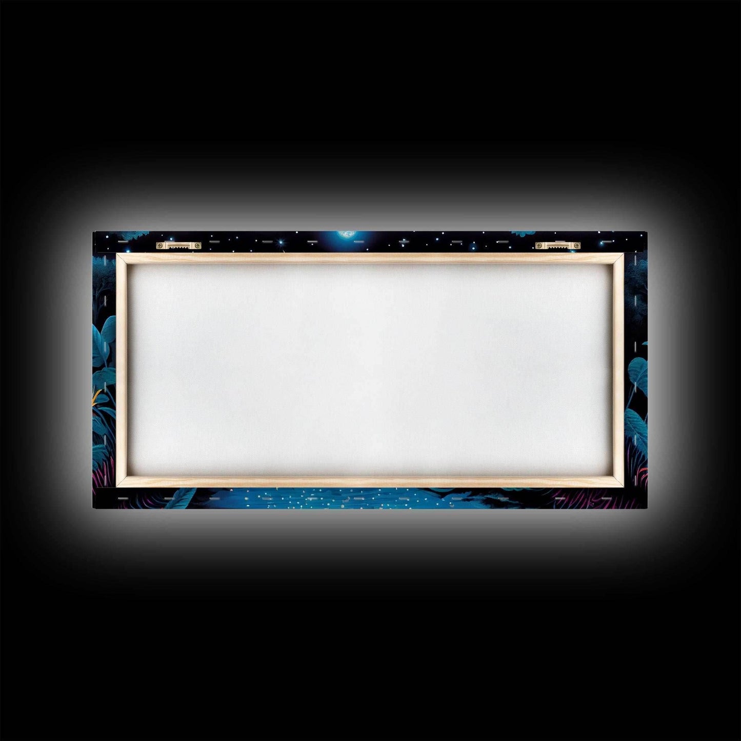 The Secret Waterfall, Enchanted Forest With Painting, Fantasy Art, Fairy House, Fantasy, Woodland Decor, Woods, Forest with Blue Butterflies - 10x20 Inches / Gallery Wrap Canvas - Ready To Hang