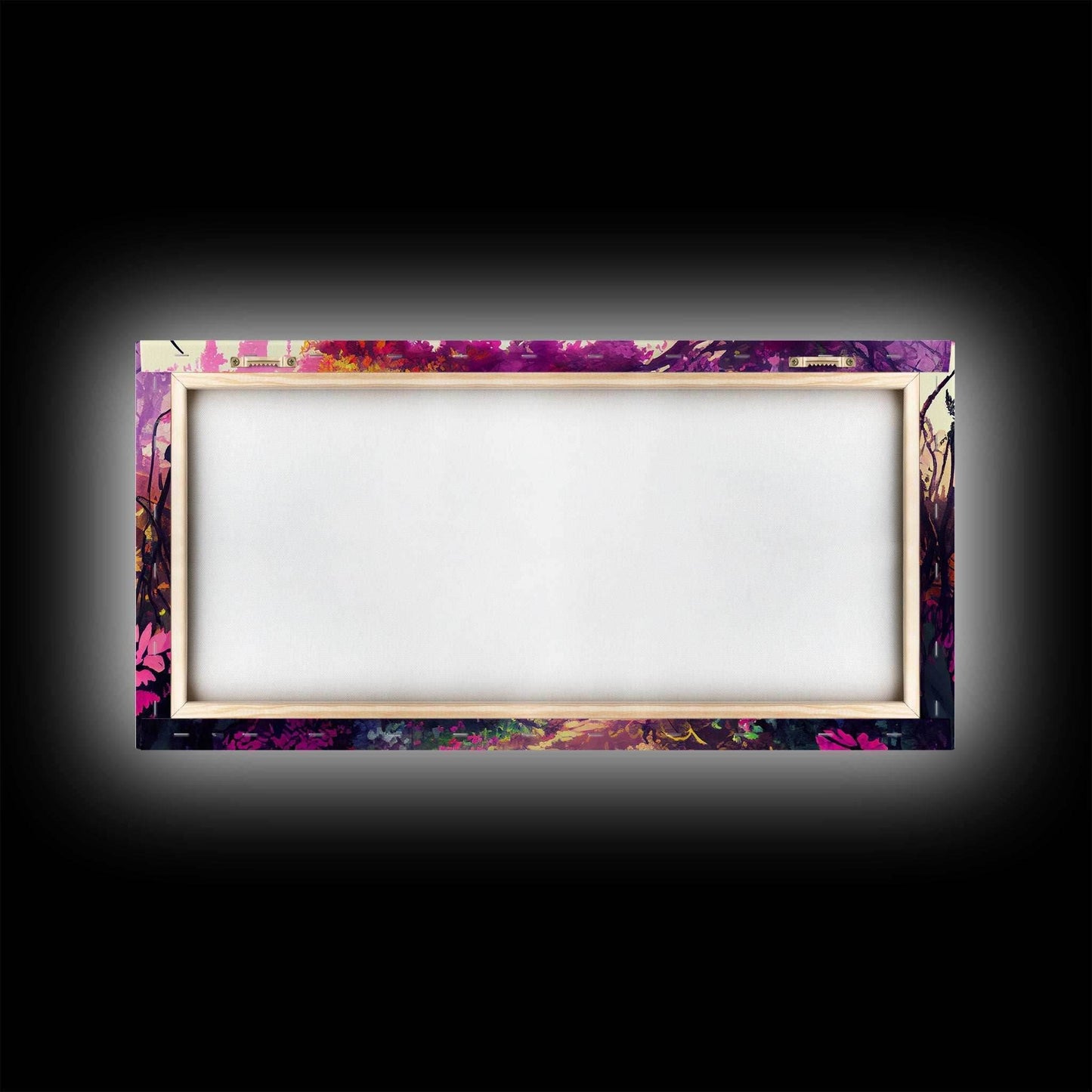 Pink Forest Art | Framed Canvas Print | Framed Art | Fantasy Decor | Magenta / Fuchsia Gift | Large Format Art - 10x20 Inches / Gallery Wrap Canvas - Ready To Hang