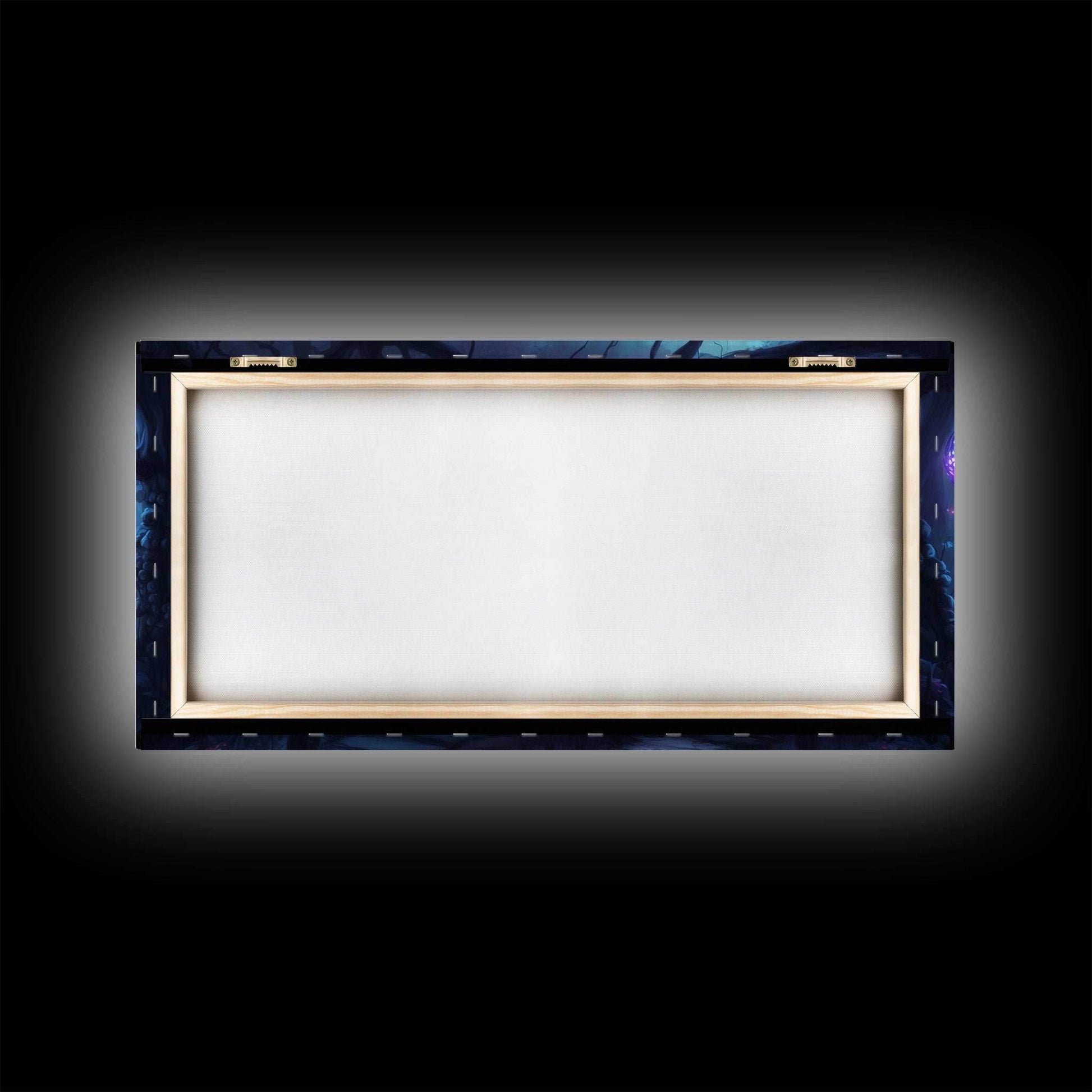 Magical Mushroom Fantasy Forest Wall Art, Framed Canvas Print, Game Room Art, Fantasy Decor - 10x20 Inches / Gallery Wrap Canvas - Ready To Hang