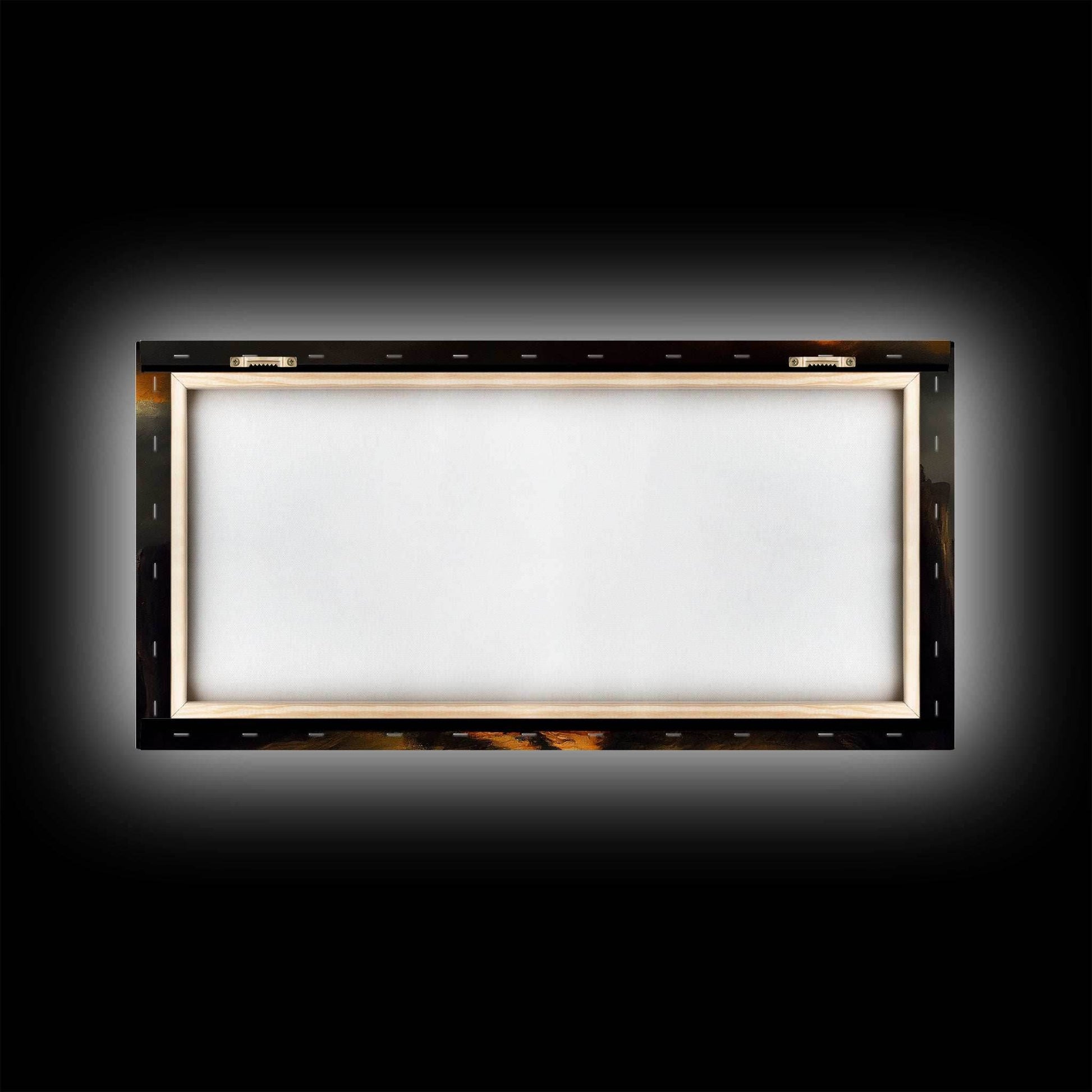 High Fantasy Art, The Dark Castle, Framed Canvas Print, Moonlit Fantasy, Custom Fantasy Art, fantasy art canvas - 10x20 Inches / Gallery Wrap Canvas - Ready To Hang