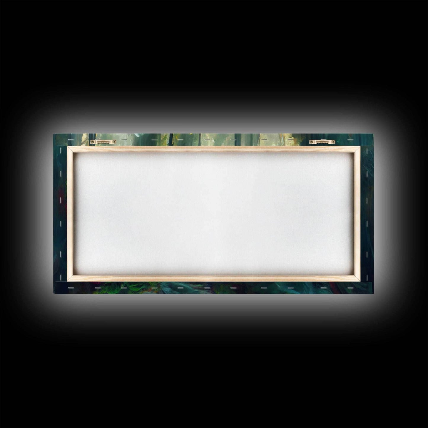 Waterfall wall art, canvas print, giclee, fantasy wall art, water color, nature wall decor, water landscape art, serenity art - 10x20 Inches / Gallery Wrap Canvas - Ready To Hang