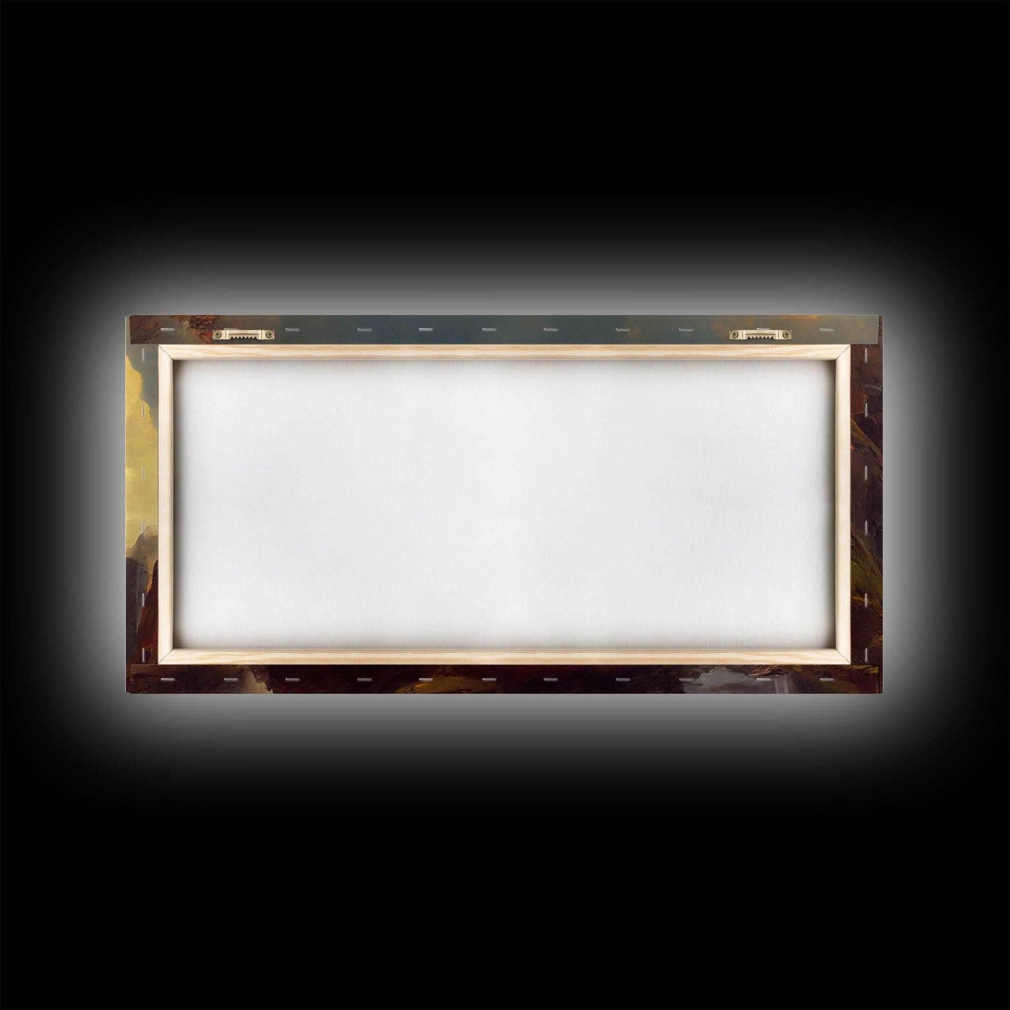 Fantasy wall art, canvas print, castle in the sky, castle atop mountains and waterfalls, watercolor - 10x20 Inches / Gallery Wrap Canvas - Ready To Hang