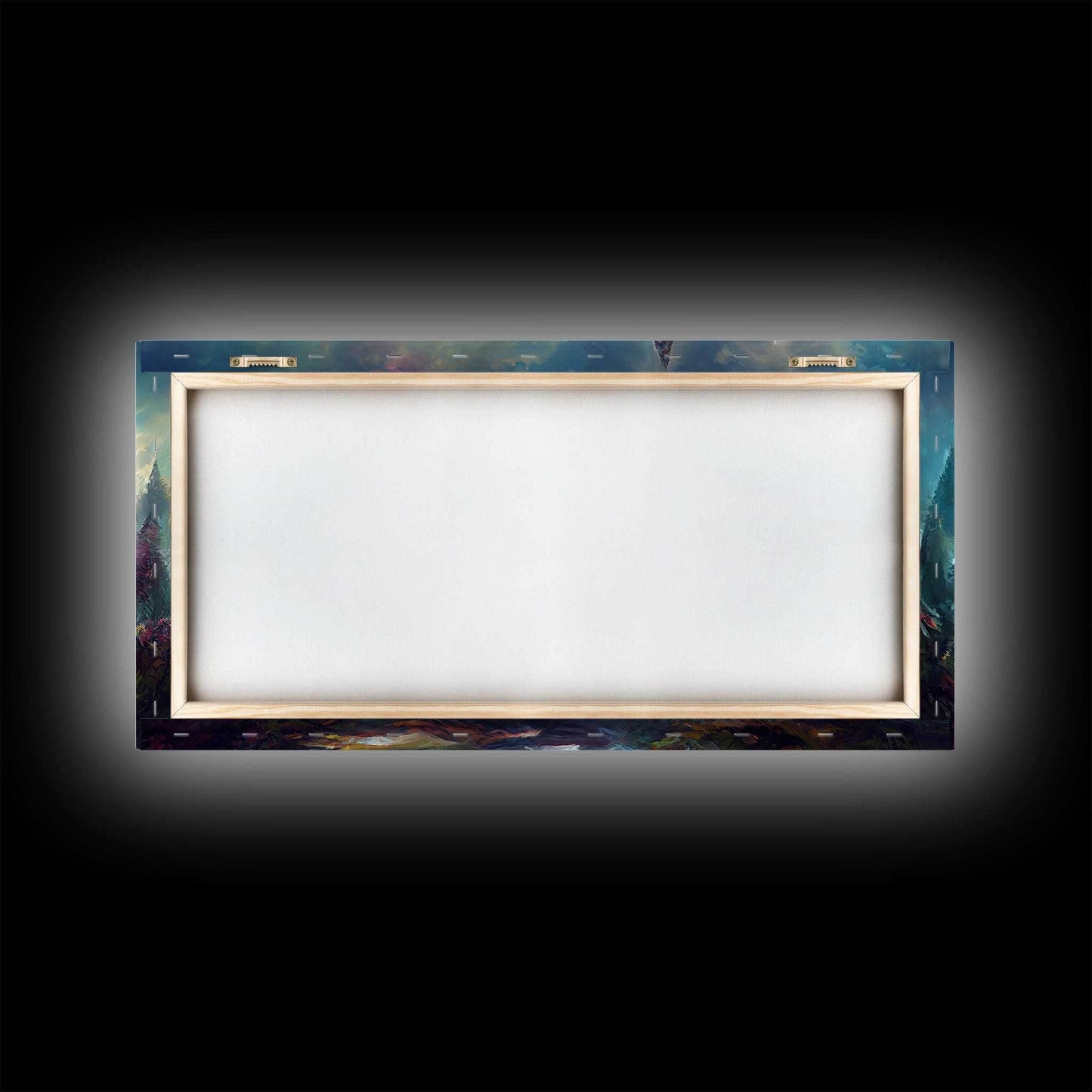 Trippy wall art canvas print, psychedelic wall art, Panoramic nature landscape wall art, fantasy art - 10x20 Inches / Gallery Wrap Canvas - Ready To Hang