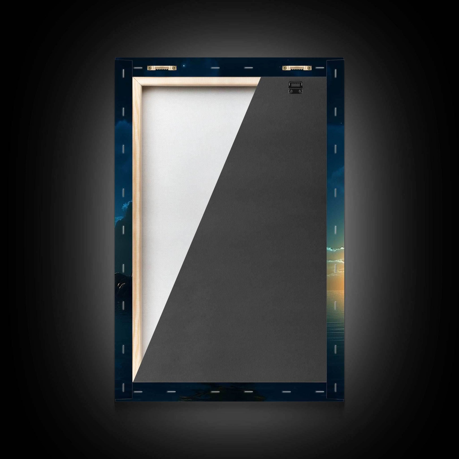 Gothic Pirate Ghost Ship, Framed Canvas Print, Fantasy Wall Art, Wall Decor, Pirate Wal Art, Gift For Him, Kid's Room Art - 8x12 Inches / Gallery Wrap Canvas - Ready To Hang