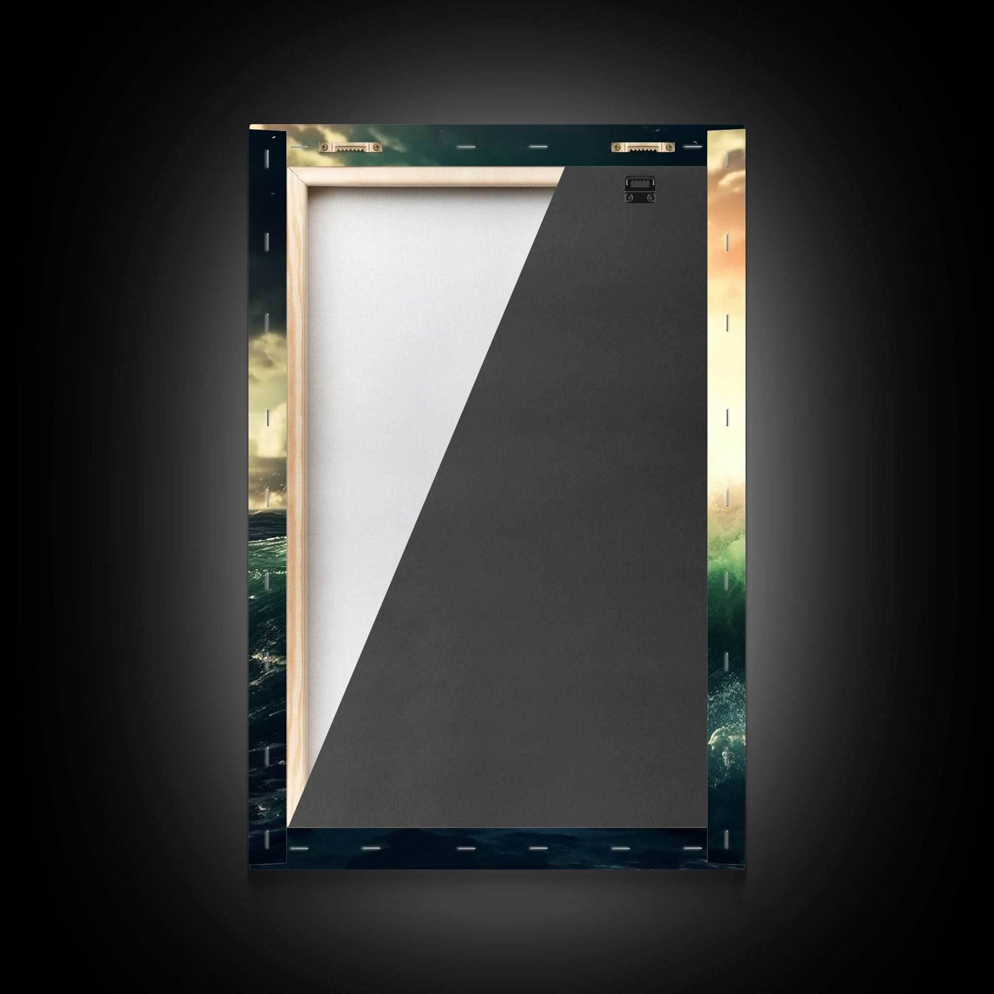 Haunted Pirate Ghost Ship On Rough Seas, Framed Canvas Print, Fantasy Wall Art, Wall Decor, Pirate Wal Art, Gift For Him, Kid's Room - 8x12 Inches / Gallery Wrap Canvas - Ready To Hang