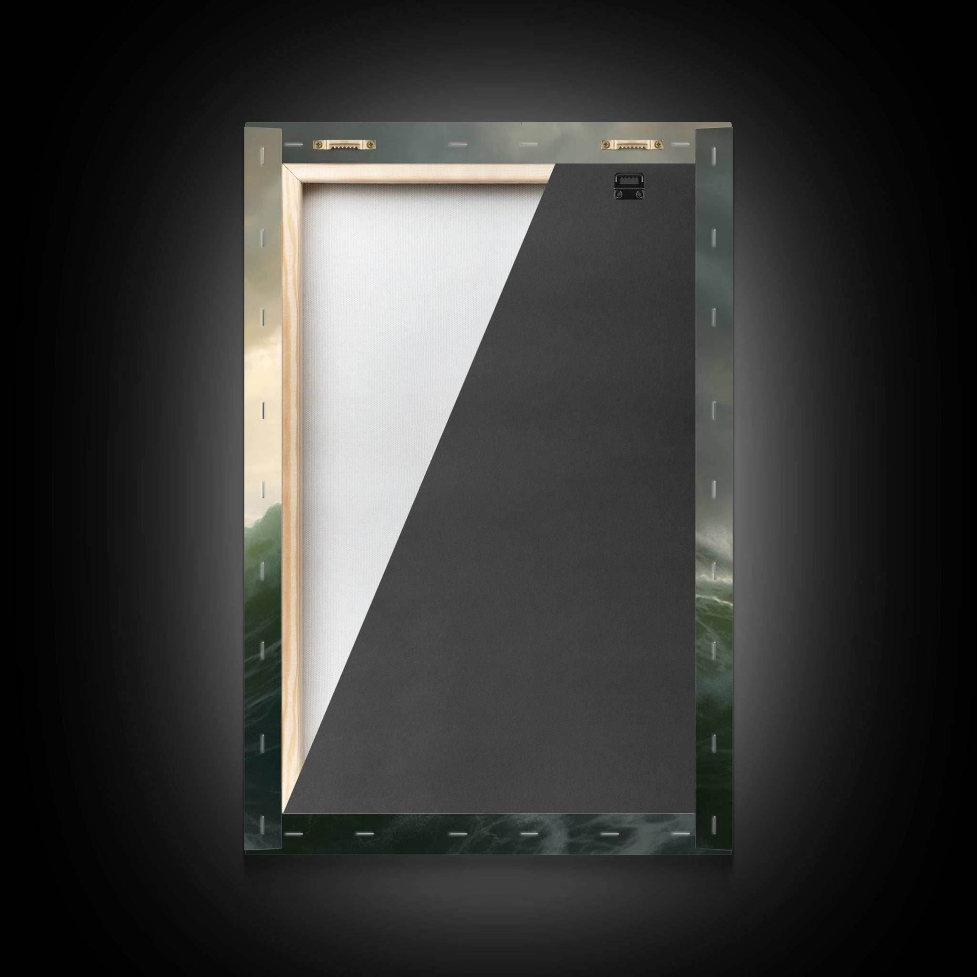 Haunted Pirate Ghost Ship On Rough Seas, Framed Canvas Print, Fantasy Wall Art, Wall Decor, Pirate Wal Art, Gift For Him, Kid's Room - 8x12 Inches / Gallery Wrap Canvas - Ready To Hang