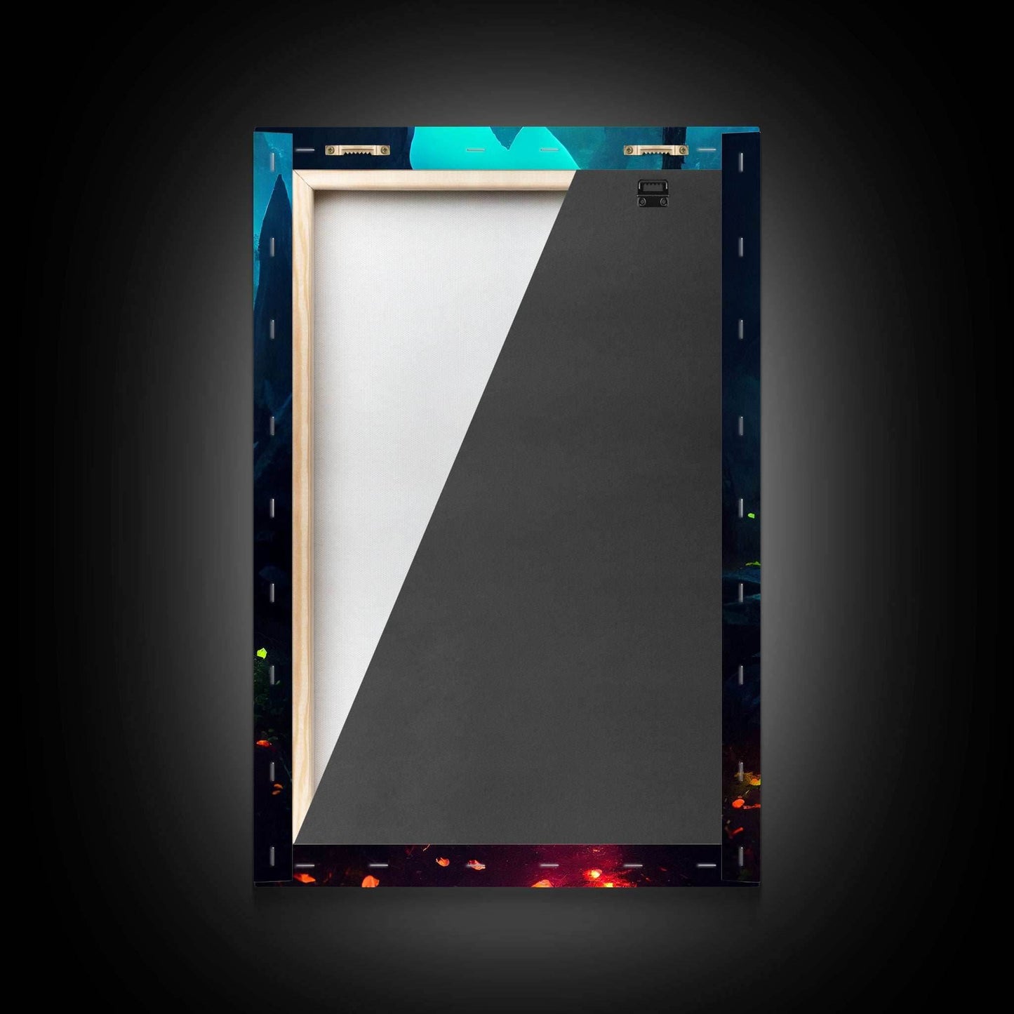 Luminescent magical forest canvas print, glowing trail though the trees, fantasy art - 8x12 Inches / Gallery Wrap Canvas - Ready To Hang