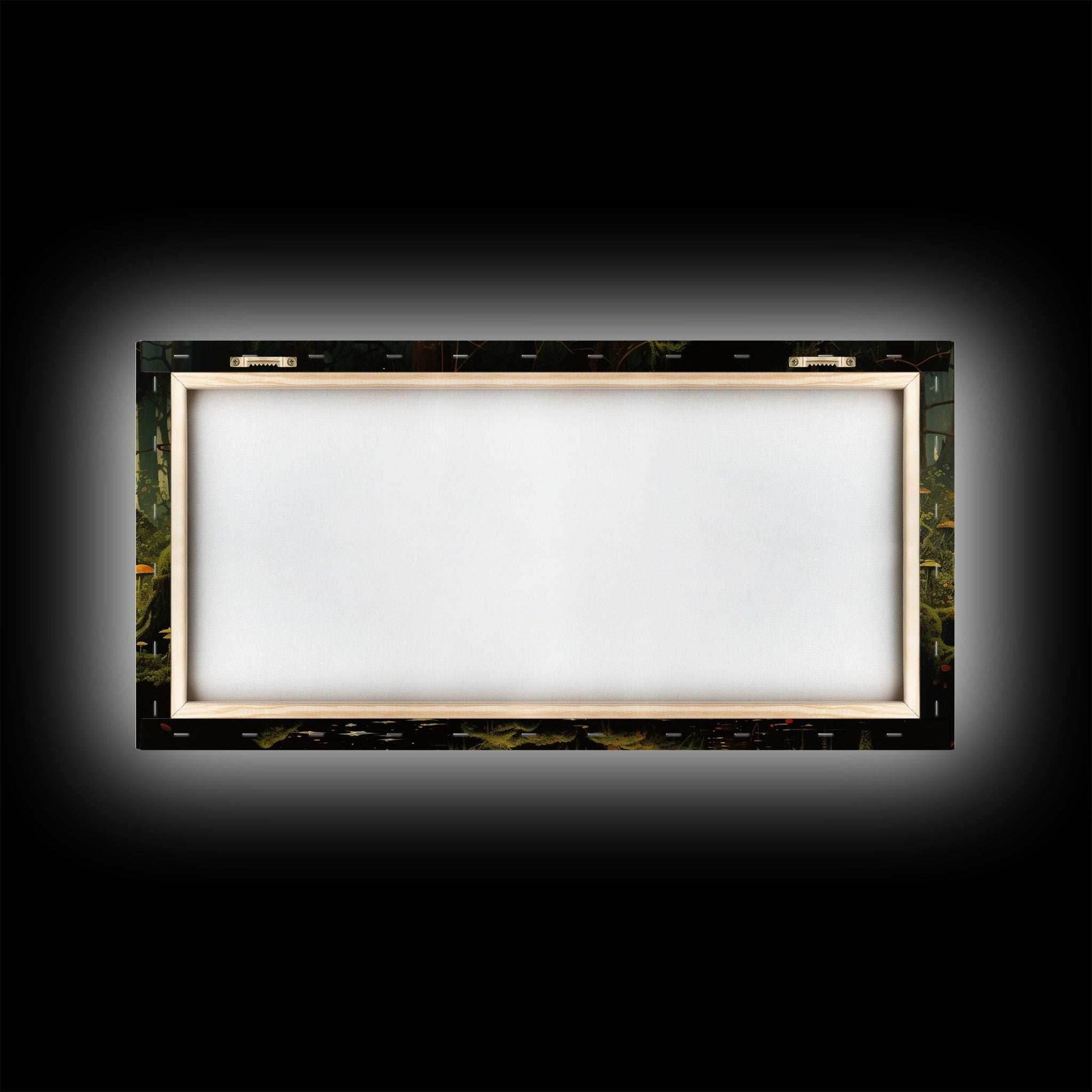 Mushroom Wall Art, Fantasy Forest, Tree Art, Enchanted Forest, Panoramic Art, Wall Art, Canvas Art, Landscape Art, Game Room Decor, Prints - 10x20 Inches / Gallery Wrap Canvas - Ready To Hang