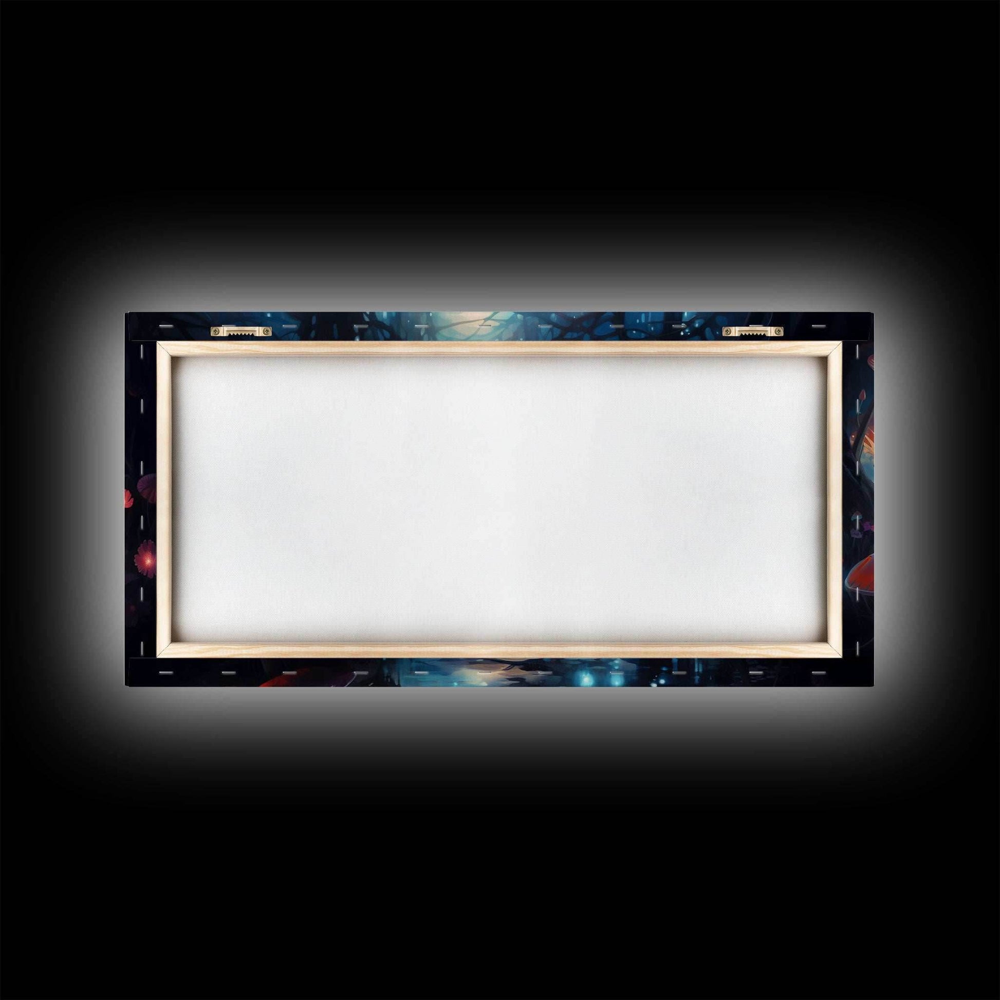 Fantasy Art, Dark Fantasy Forest Framed Canvas Print, Elven Decor, Magical Forest, RPG Game Art, Game Room Art, Witchy Decor, Wall Art - 10x20 Inches / Gallery Wrap Canvas - Ready To Hang