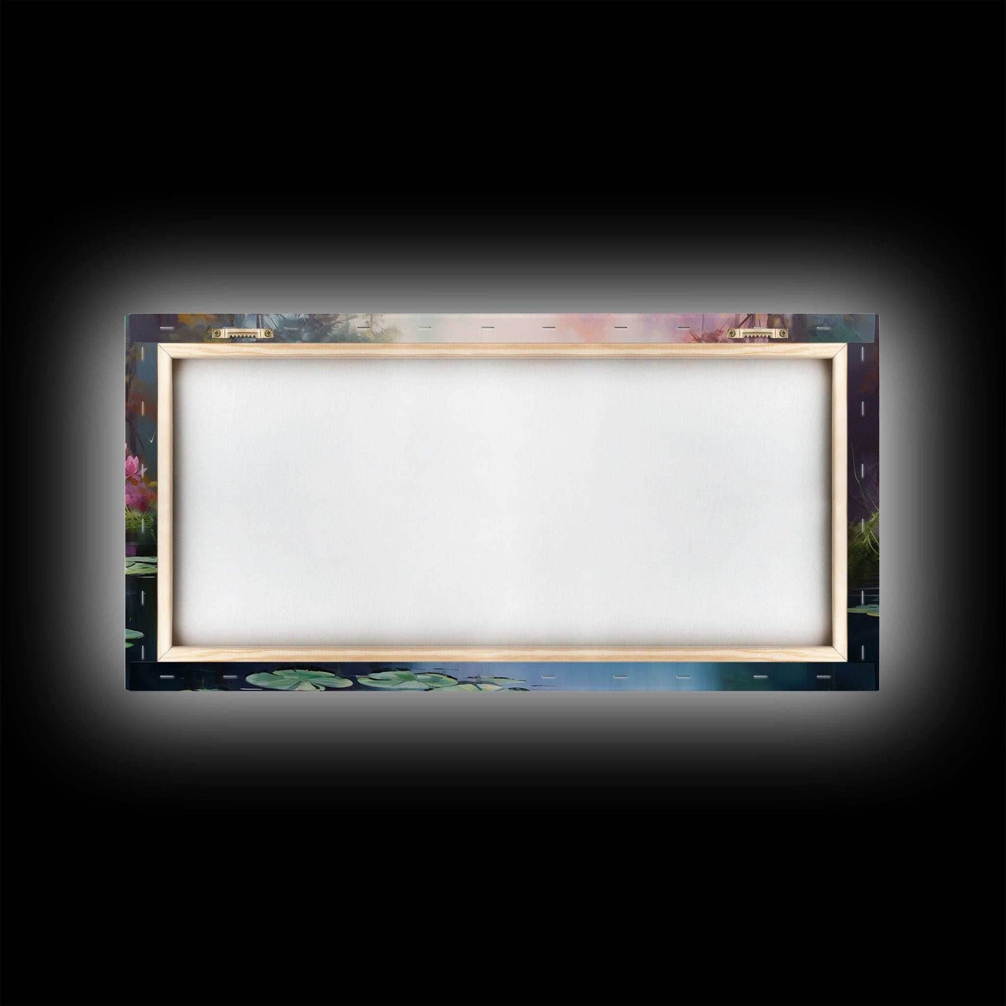 Pond Art, Lake Wall Print, Fantasy Wall Art, Water Lilies Wall Art, Panoramic Art, Wall Art, Canvas Art, Landscape Art, Friendship Gift - 10x20 Inches / Gallery Wrap Canvas - Ready To Hang