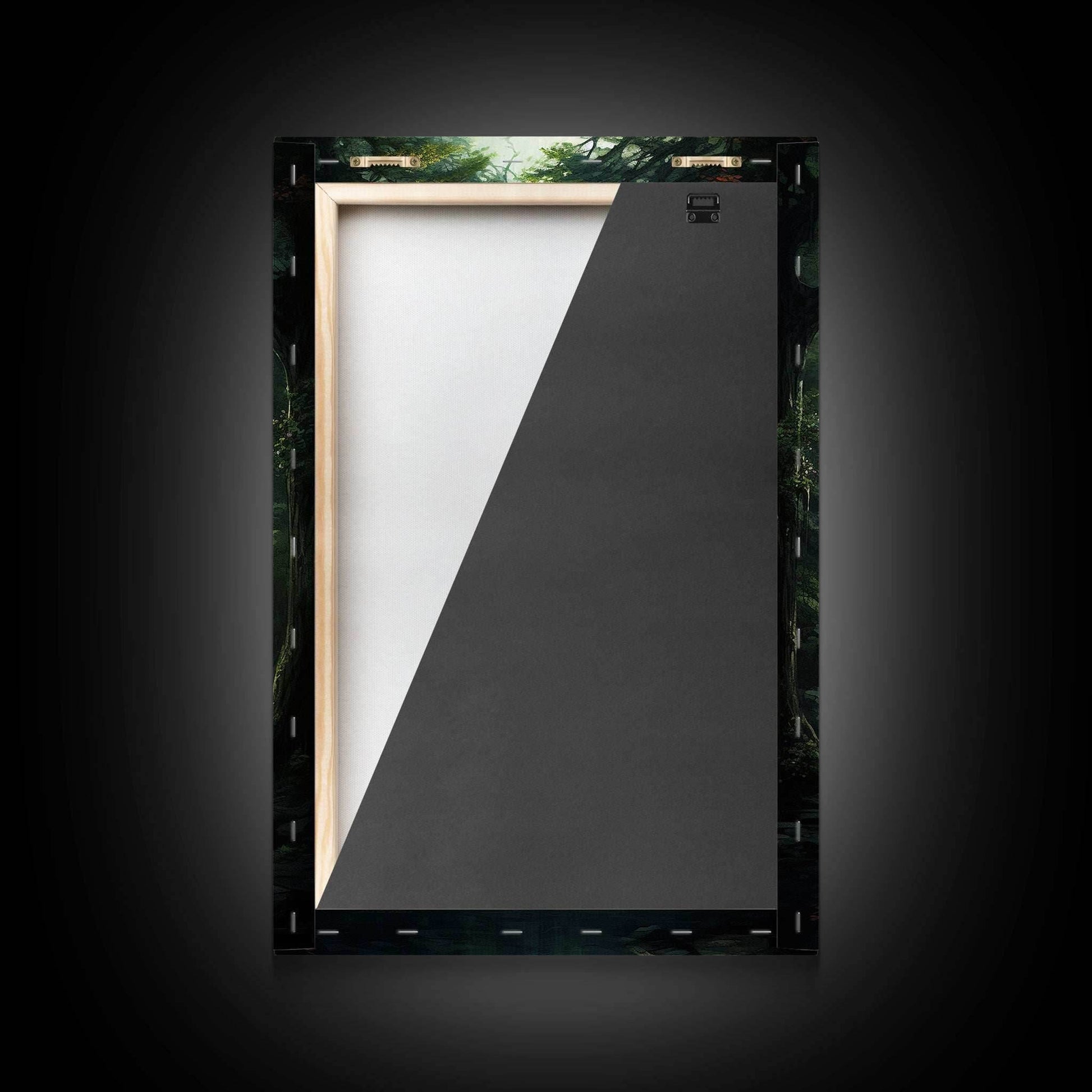 Enchanter Forest, Waterfalls Wall Art, Fantasy Artwork, Canvas Print, Wall Art, Vertical Print, Video Game Art, College Dorm Decor - 8x12 Inches / Gallery Wrap Canvas - Ready To Hang