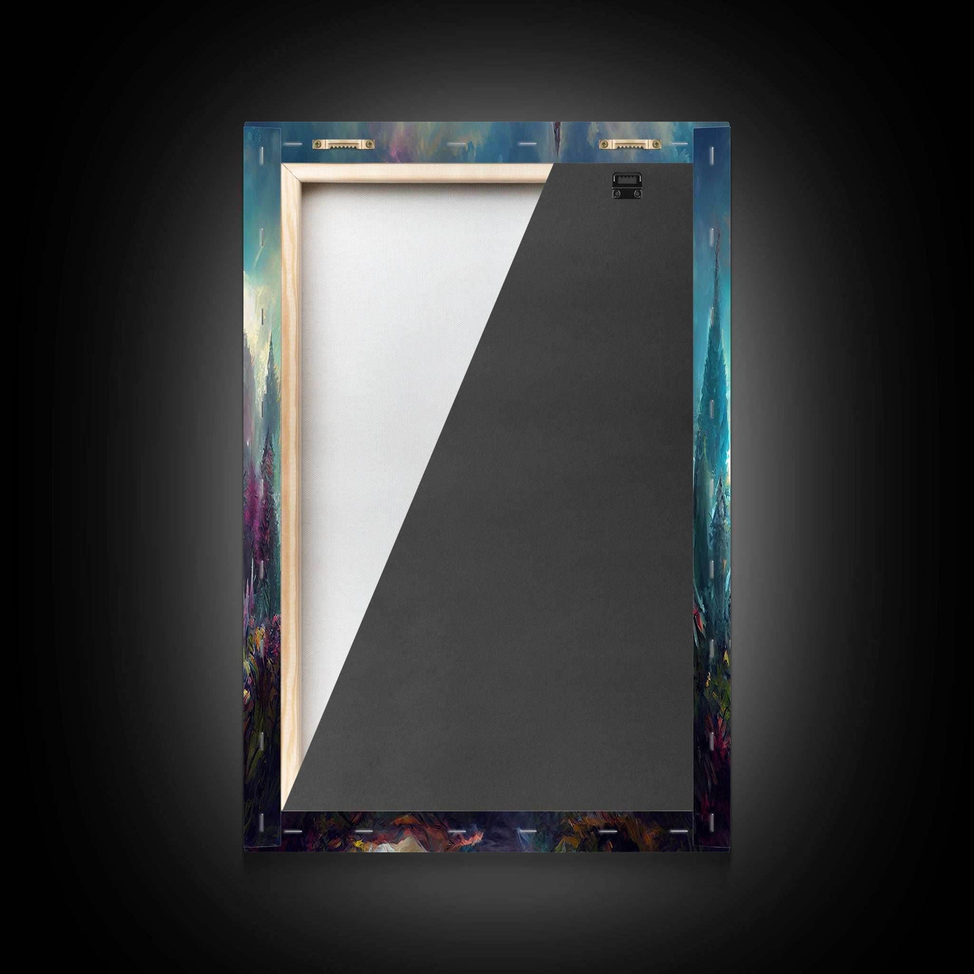 High Fantasy Forest Wall Art, Panoramic Art, Fantasy RPG Concept Art, 3 Piece Wall Art, Ready To Hang Canvas Print - 8x12 In. - 3 Pieces / Stretched Canvas