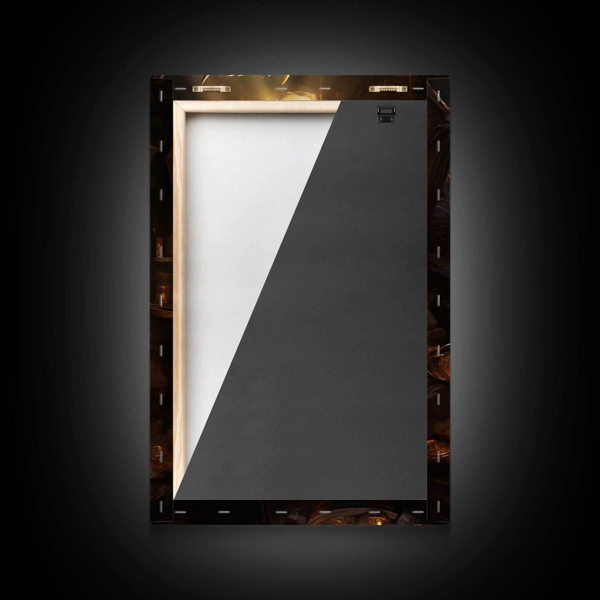 Dragon Art, Fantasy Art, Treasure Chest, Canvas Print, Wall Hanging, Portrait Art, Video Game Art, Nerdy Home Decor, Gift For Friend - 8x12 Inches / Gallery Wrap Canvas - Ready To Hang