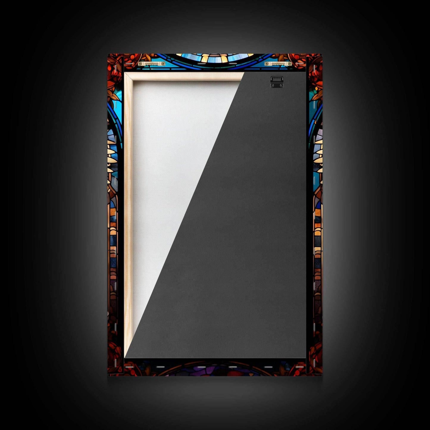 Angel, Fantasy Artwork Canvas Print, Wall Hanging, Portrait Art, Stained Glass Art, Mystical Wall Art, Tiny House Decor, Gift For Women - 8x12 Inches / Gallery Wrap Canvas - Ready To Hang