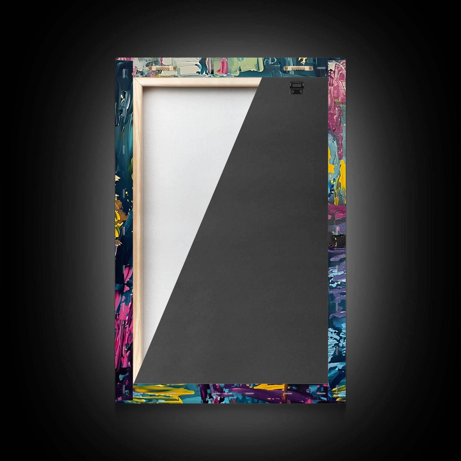 Halloween Skeleton Wizard, Framed Canvas Print, Wall Art, Home Decor, Spooky Artwork, Witchcraft Decor, Fantasy Art, Holiday Decor - 8x12 Inches / Gallery Wrap Canvas - Ready To Hang