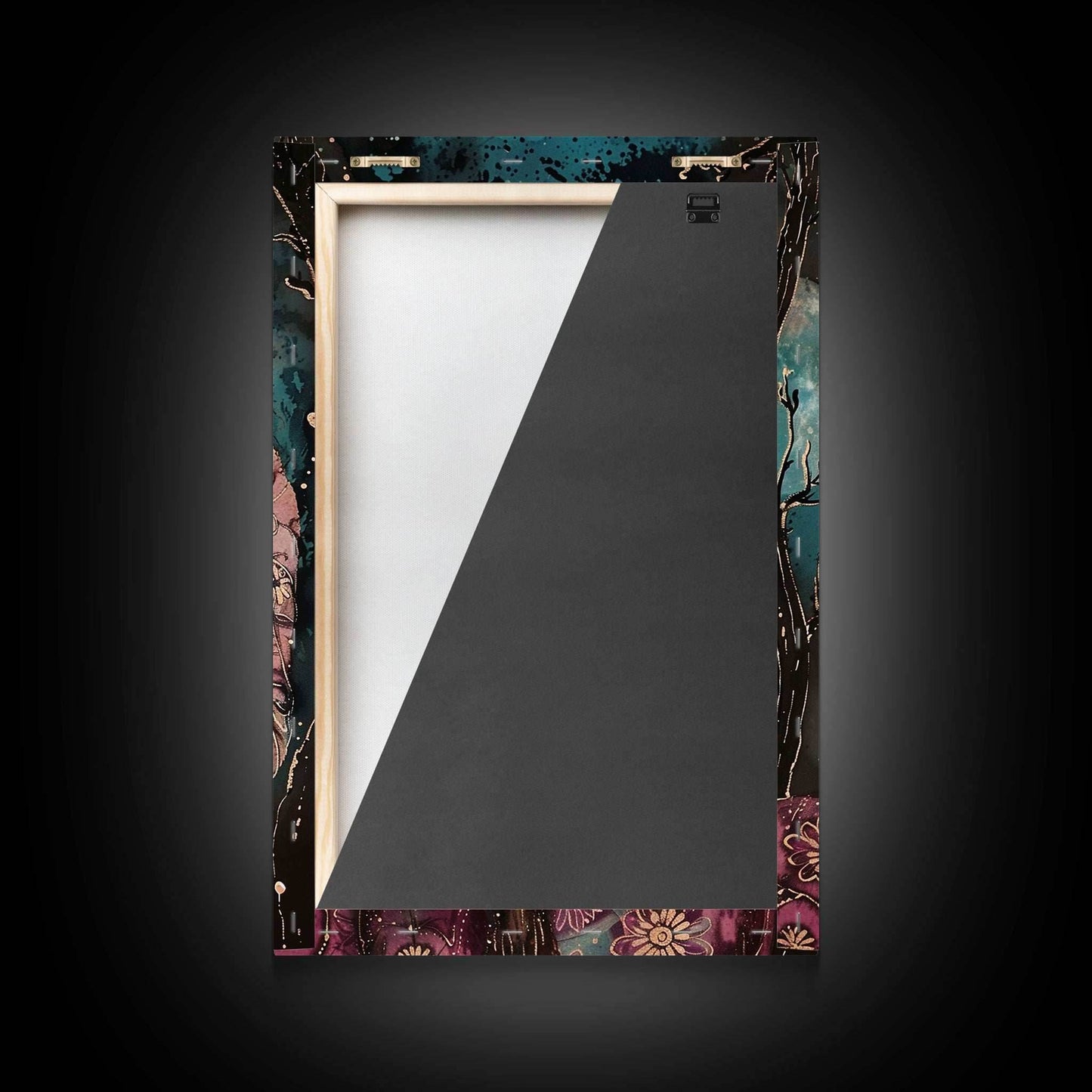 Halloween Werewolf Enjoying Hotdog, Framed Canvas Print, Wall Art, Home Decor, Spooky Artwork, Fantasy Decor, Halloween Decor, Holiday Gift - 8x12 Inches / Gallery Wrap Canvas - Ready To Hang