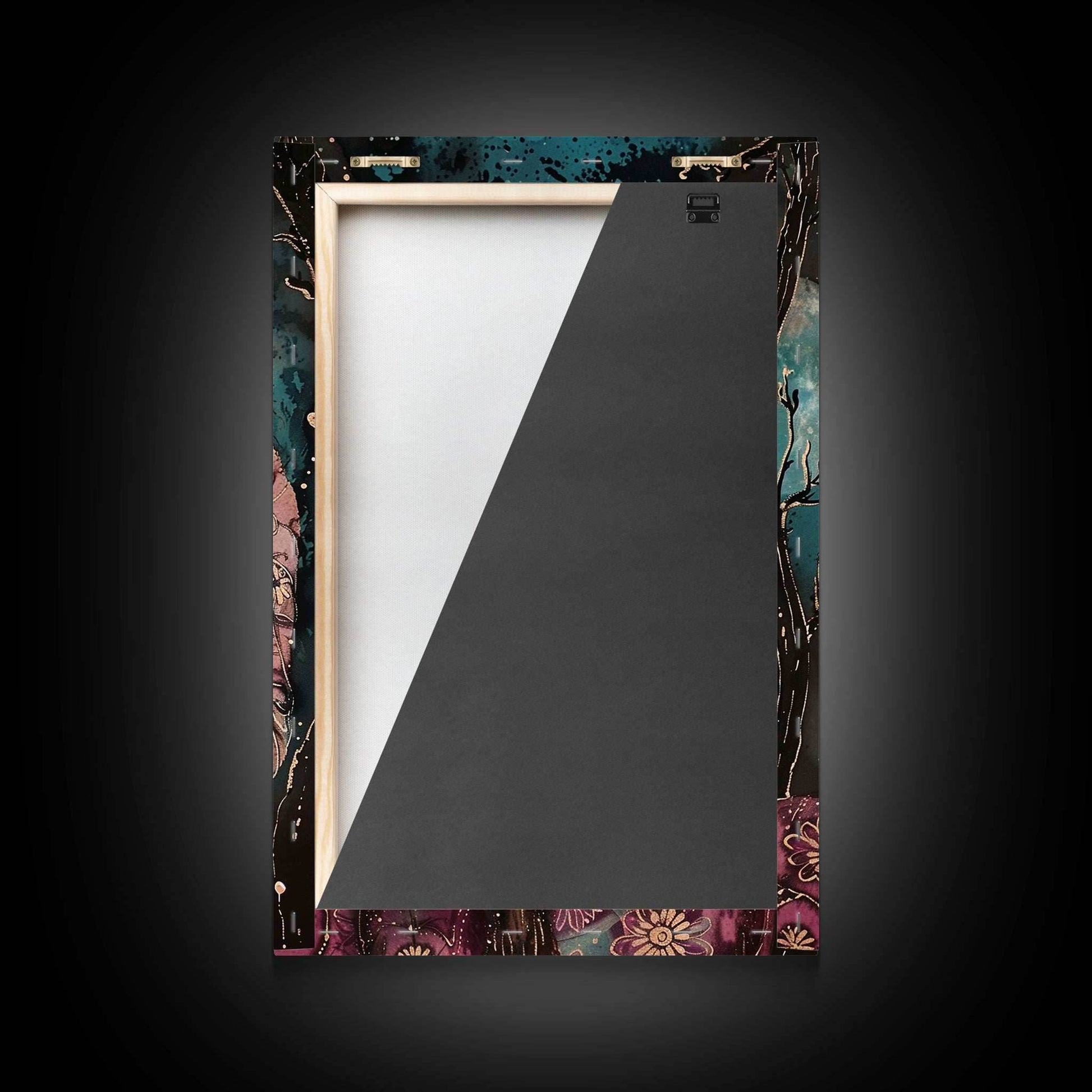 Halloween Werewolf Enjoying Hotdog, Framed Canvas Print, Wall Art, Home Decor, Spooky Artwork, Fantasy Decor, Halloween Decor, Holiday Gift - 8x12 Inches / Gallery Wrap Canvas - Ready To Hang